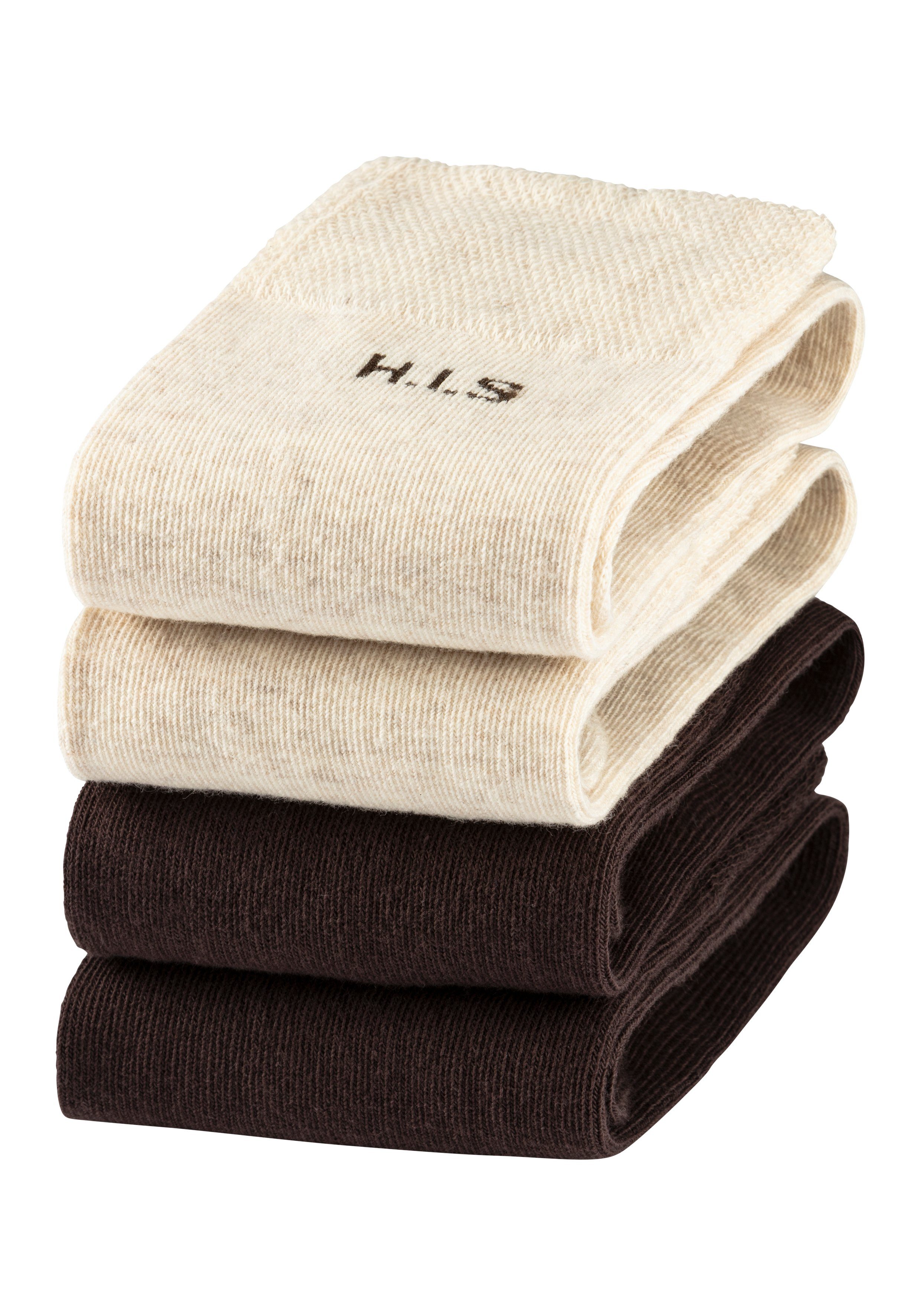 H.I.S Socken, (Packung, 4 Paar), mit druckfreiem Bündchen günstig online kaufen
