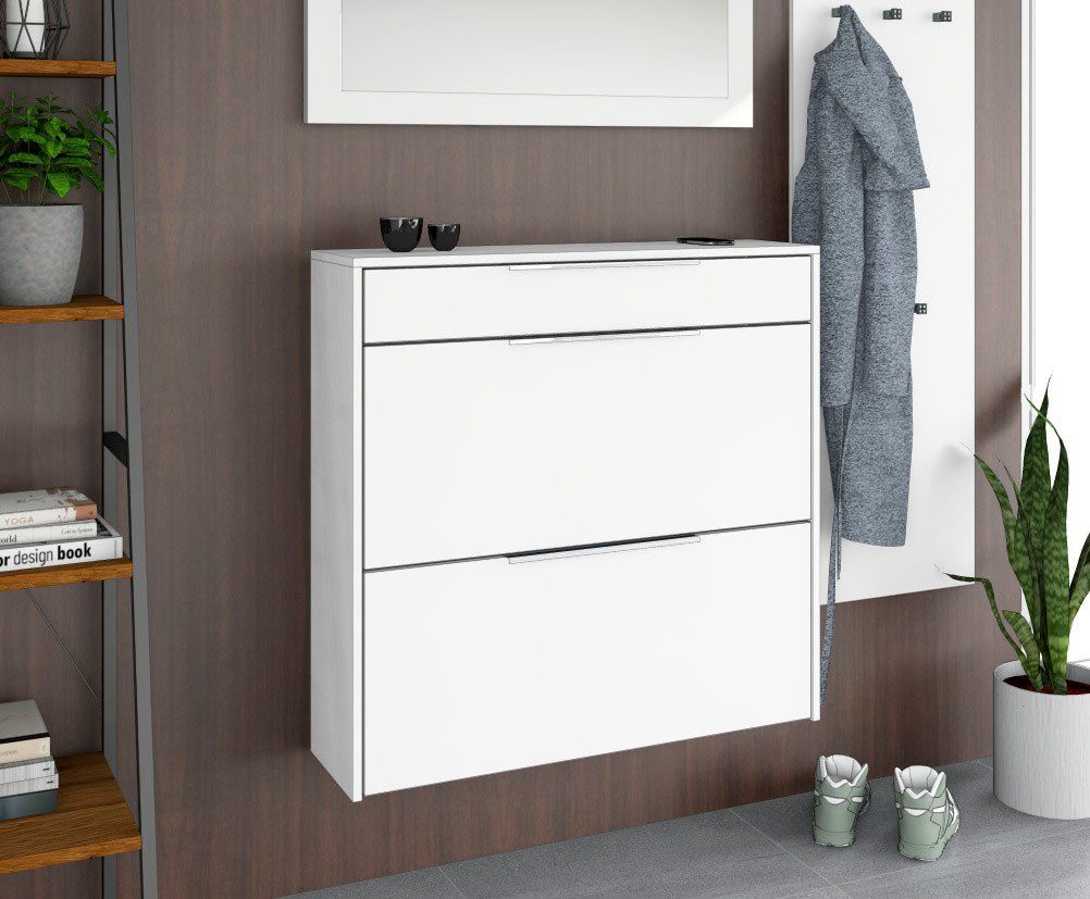 borchardt Möbel Schuhschrank Oliva Breite 89 cm, hängend, mit 2 Doppeltrommeln und 1 Schubkasten