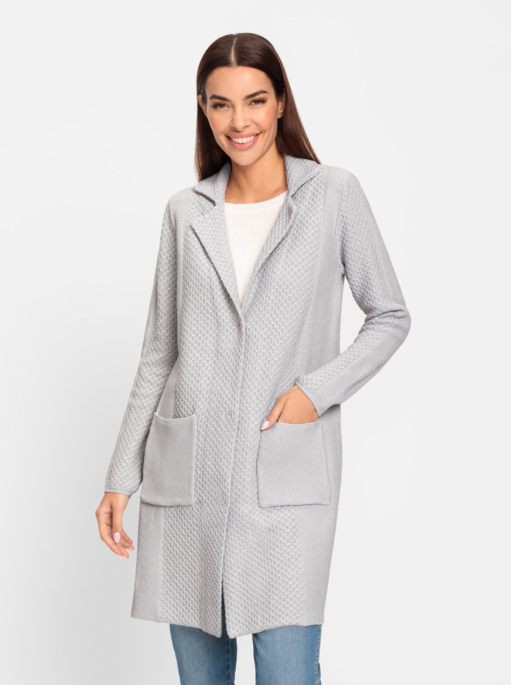 heine Strickjacke Strickjacke Langarm