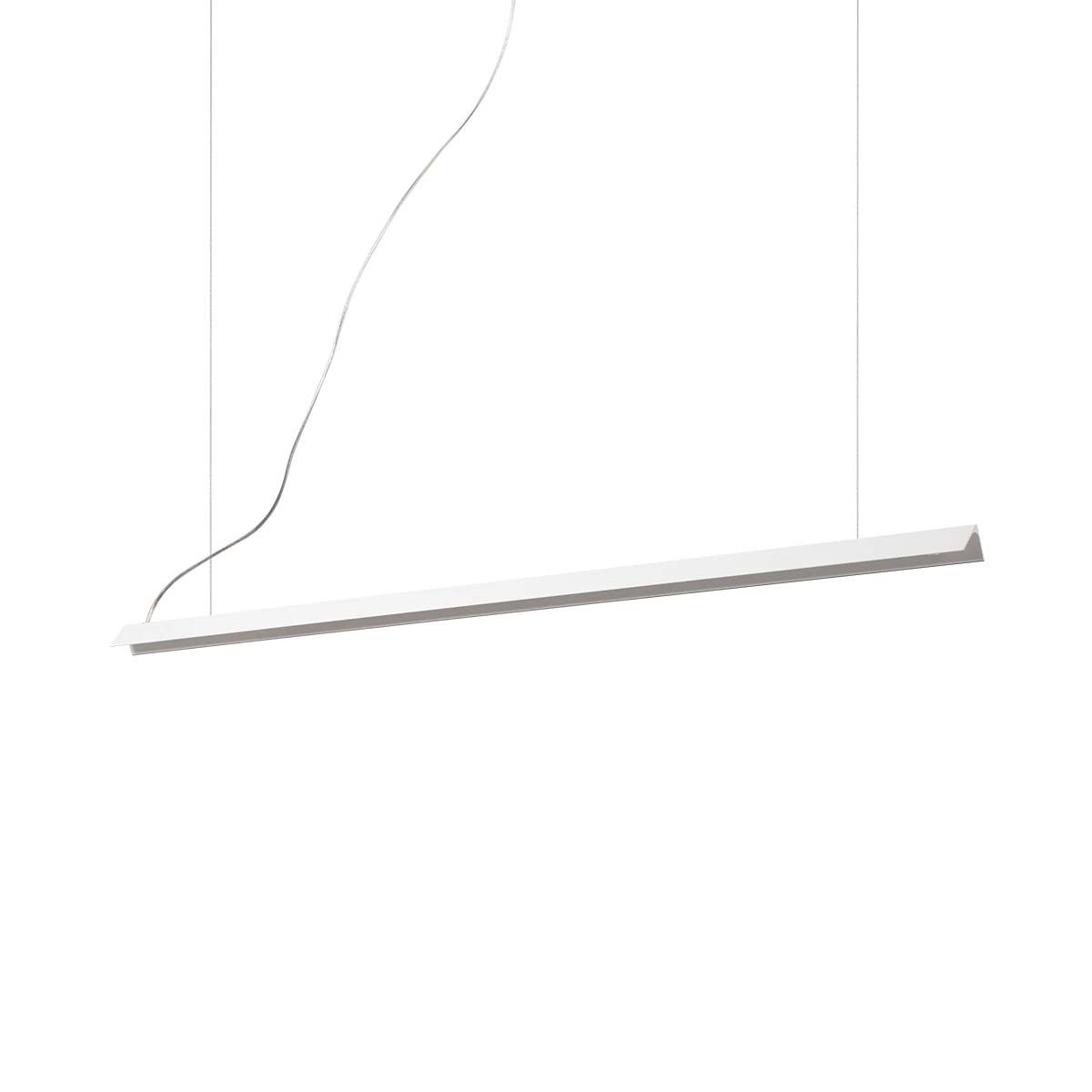 Ideal Lux Pendelleuchte V-Line SP Pendelleuchte 110 cm LED Schwarz/Weiß, LED fest integriert, Extra-Warmweiß, Hängeleuchte