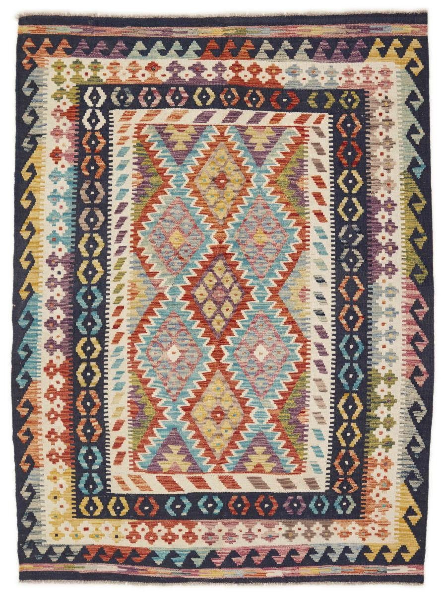 Orientteppich Kelim Afghan 158x211 Handgewebter Orientteppich, Nain Trading, rechteckig, Höhe: 3 mm