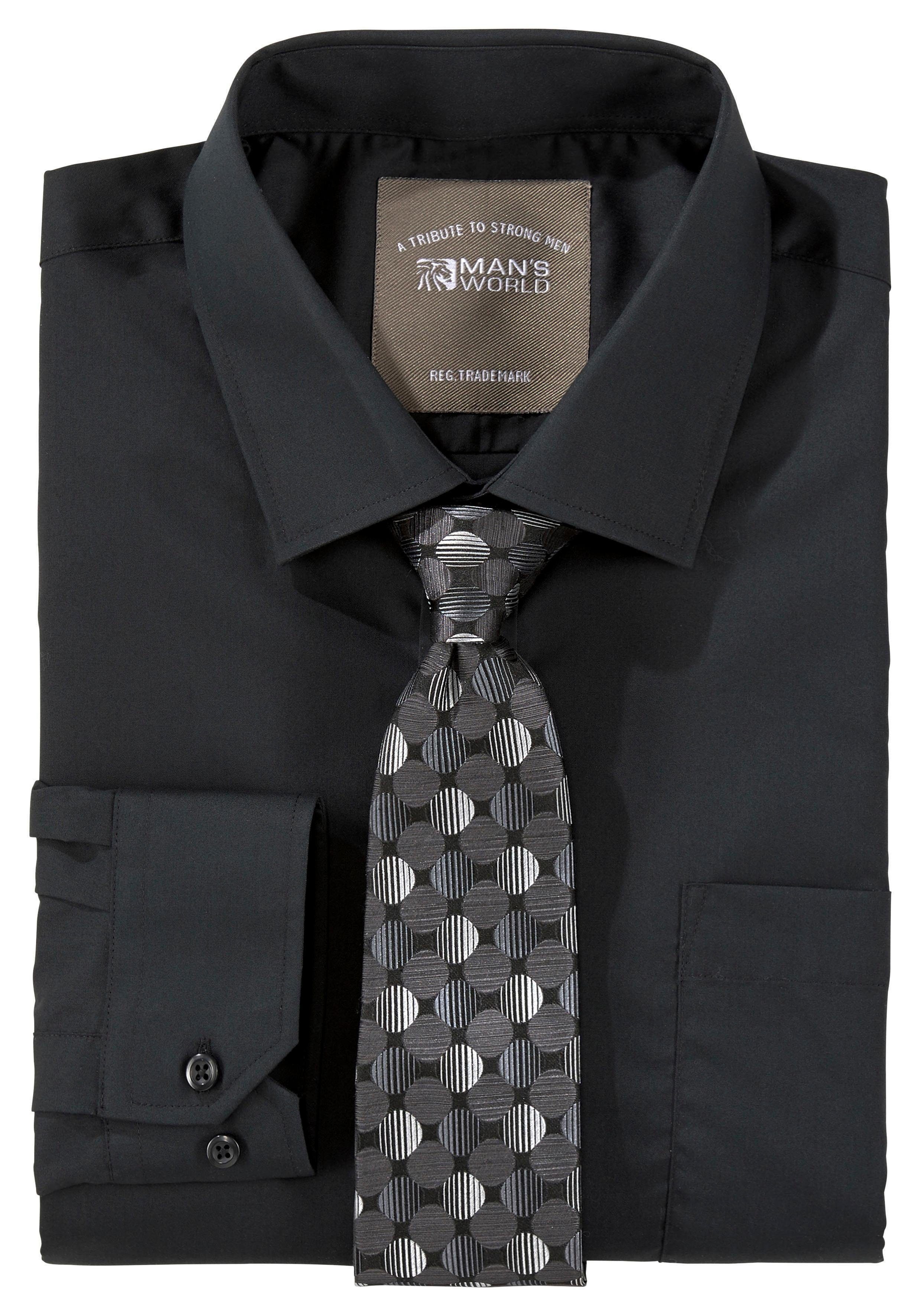 Man's World Langarmhemd mit Brusttasche