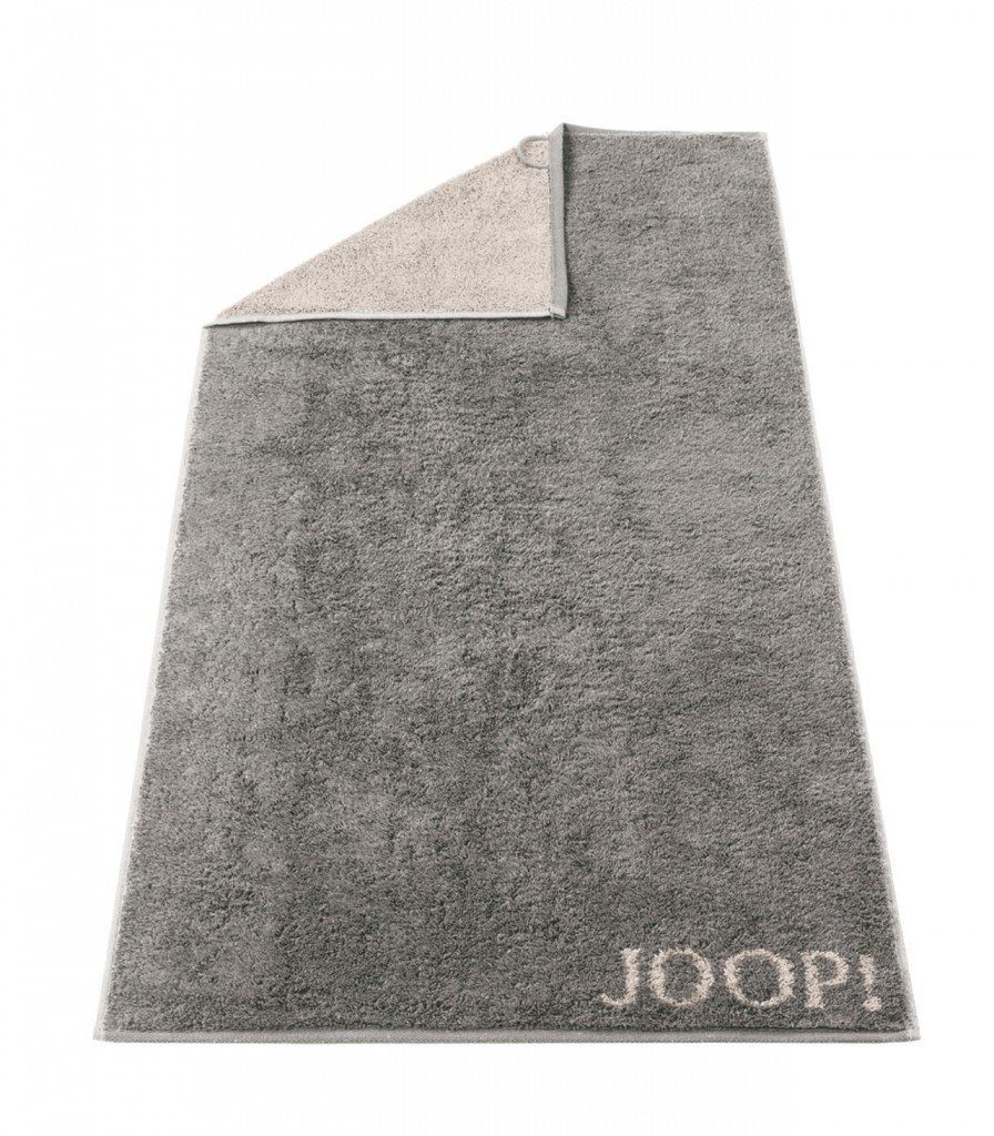 Joop! Handtuch Gästetuch Walkfrottier (1-St), 70, Unifarben Wendeoptik, Logo, 1600 Graphit Classic Doubleface Flauschig