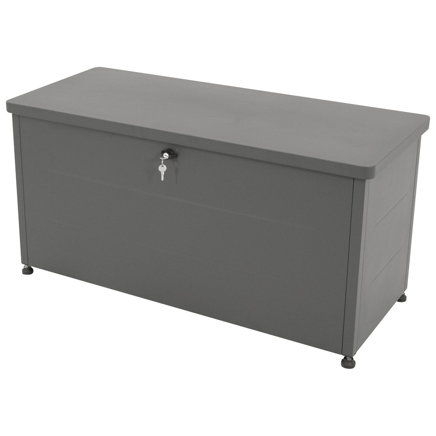 DEGAMO Kissenbox BREMEN, Stahl anthrazit wetterfest, 200 Liter, 115x50x58cm