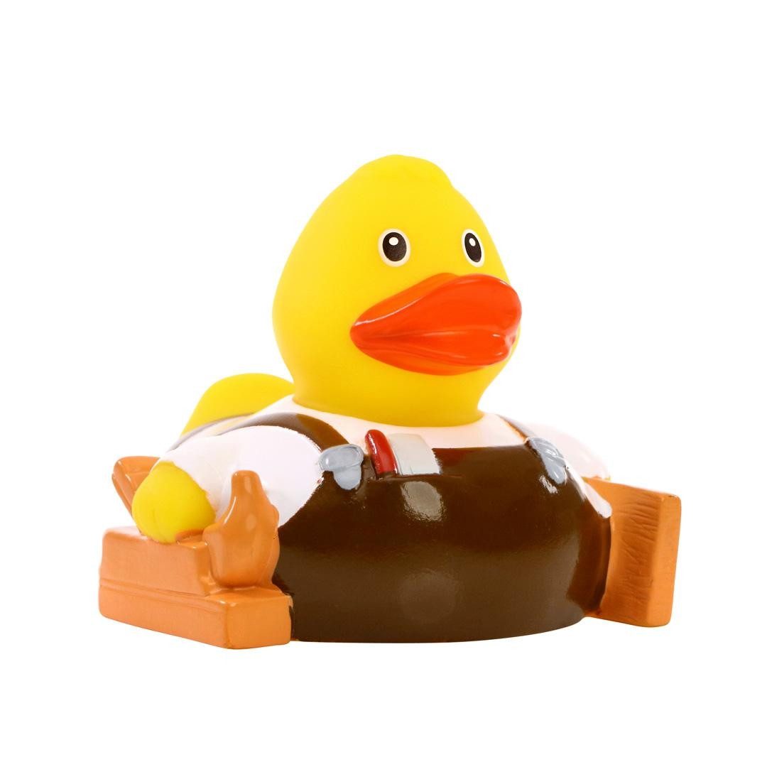 mbw Grußkarten Tischler – Quietscheente - Badeente - ca. 8 cm gross