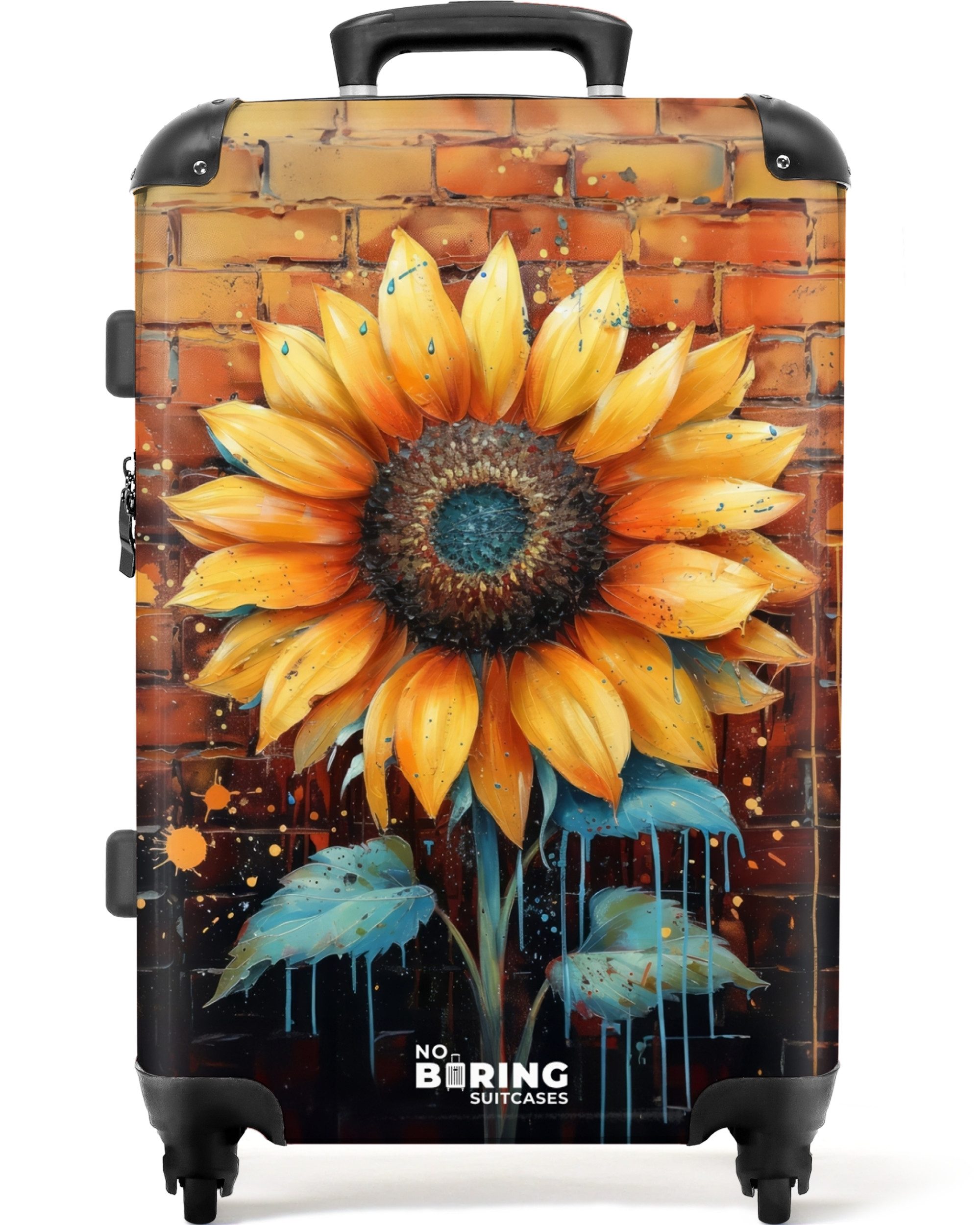 NoBoringSuitcases.com© Hartschalen-Trolley Sonnenblume im Graffiti-Stil 67 günstig online kaufen