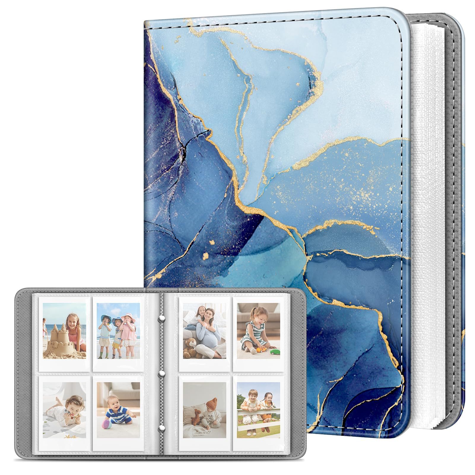 Fintie Fotoalbum für Instax 2x3 Zoll Filme-für Fujifilm Instax Mini 12/11/99/40/EVO/SE, Sofortbildkamera/Polaroid Hi-Print Bilder/Kpop Fotokartenhalter Binder