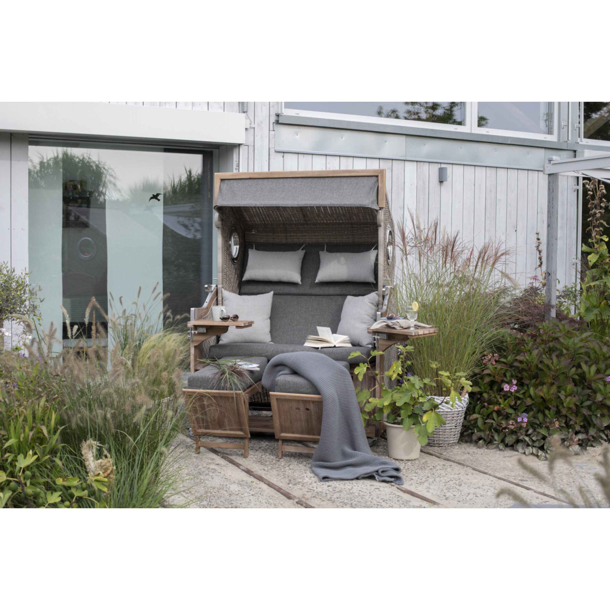 deVries Strandkorb TRENDY by deVries Strandkorb "TRENDY PURE GREENLINE 175XL" PE ant.