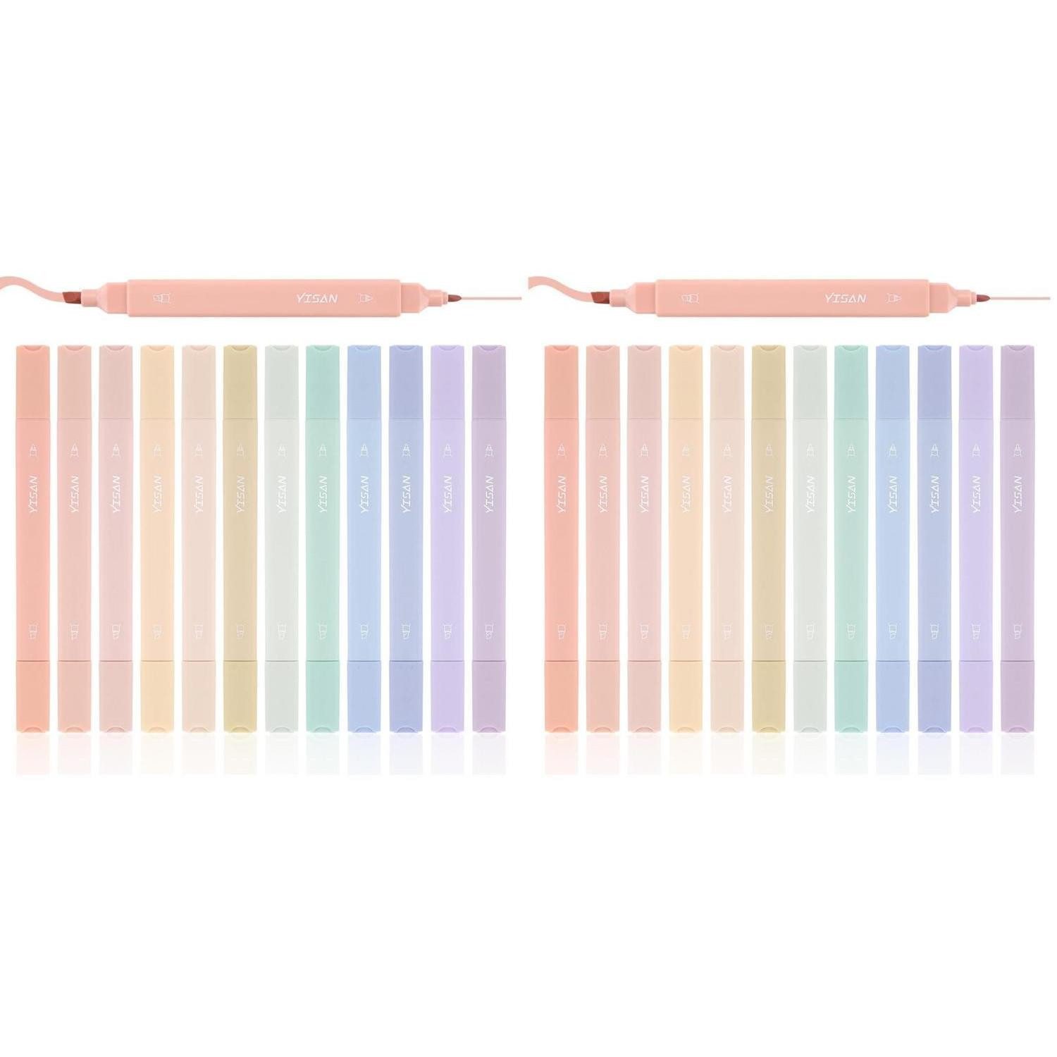 LuxusKollektion Marker Textmarker Doppelspitze Pastell 12 Farben