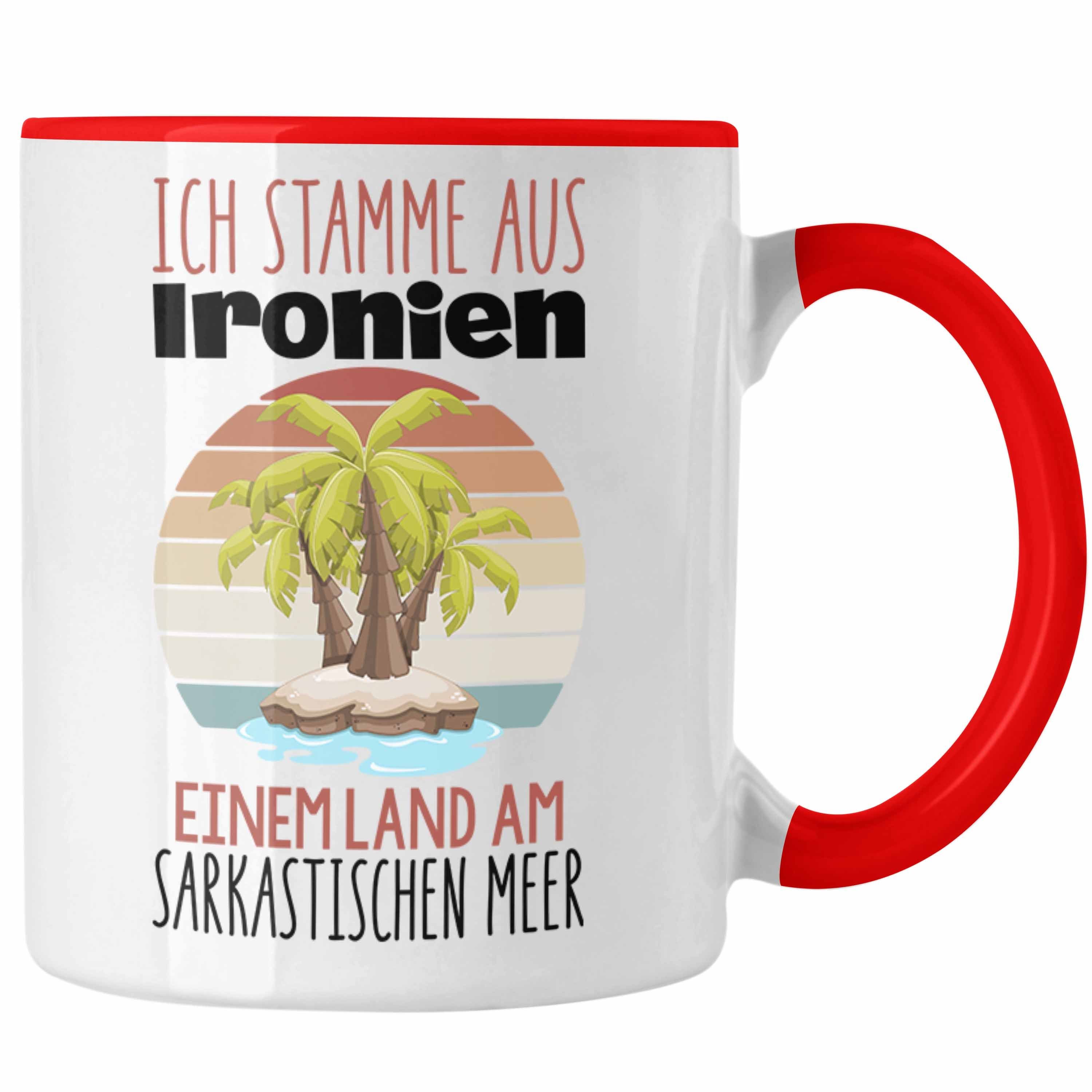 Witzig Meer Tasse stamme Rot Humor - Herren Damen einem Sprüche Ironien Lustig Land Ich Trendation Geschenk Tasse am sarkastischen Trendation aus