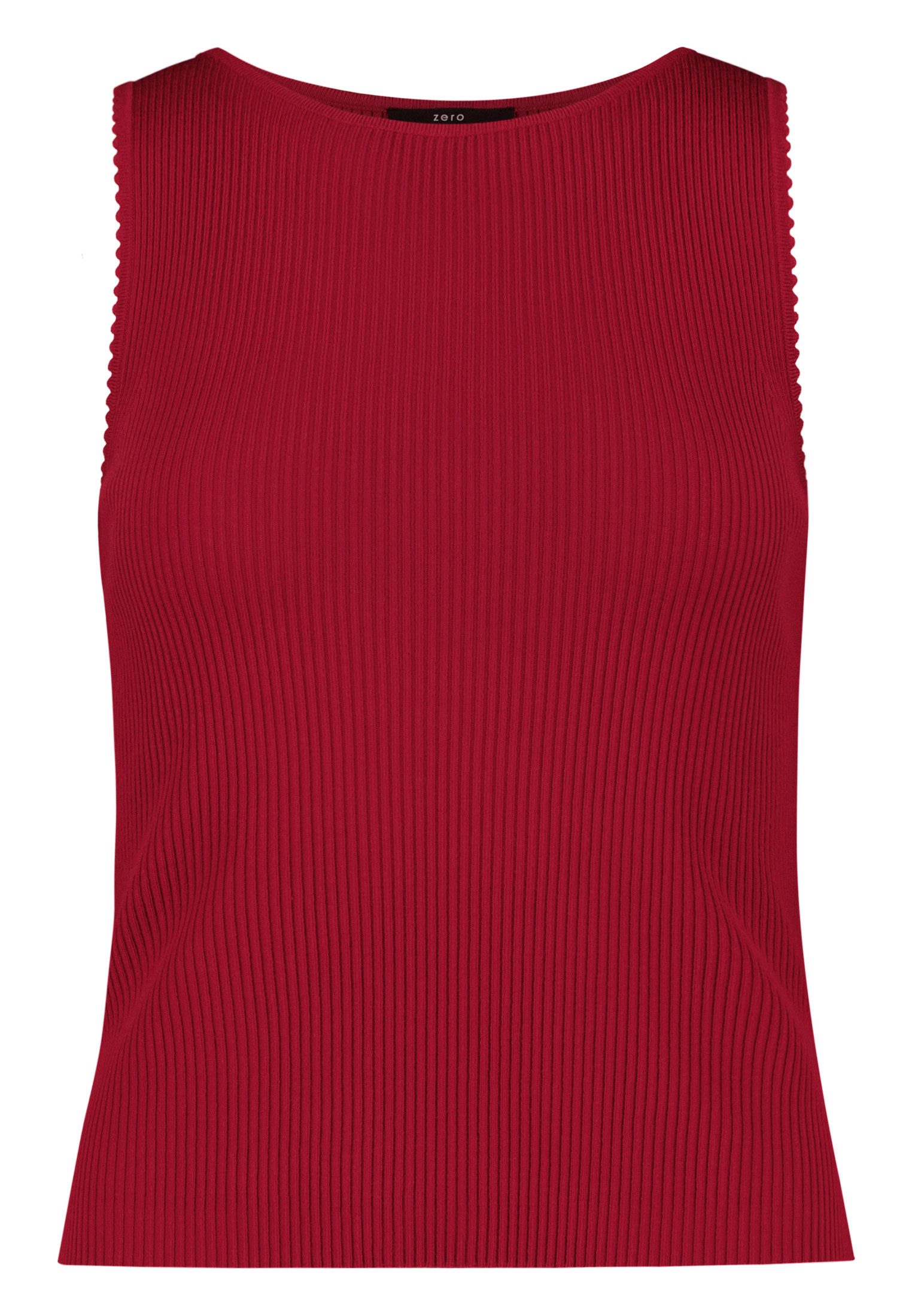 Zero Stricktop Damen ohne Arm mit Wellenkante