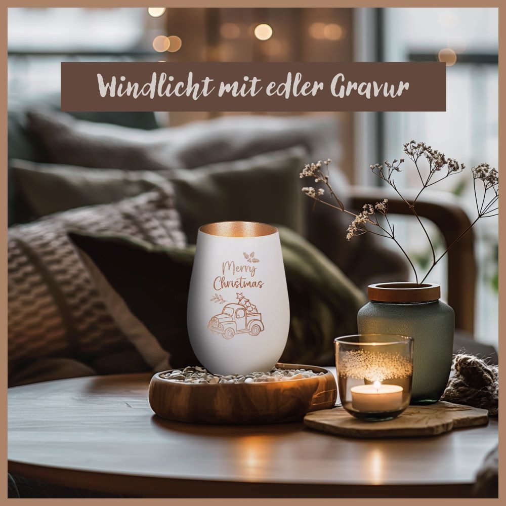 Der Porzellan-Laden Windlicht Windlicht Merry Christmas günstig online kaufen