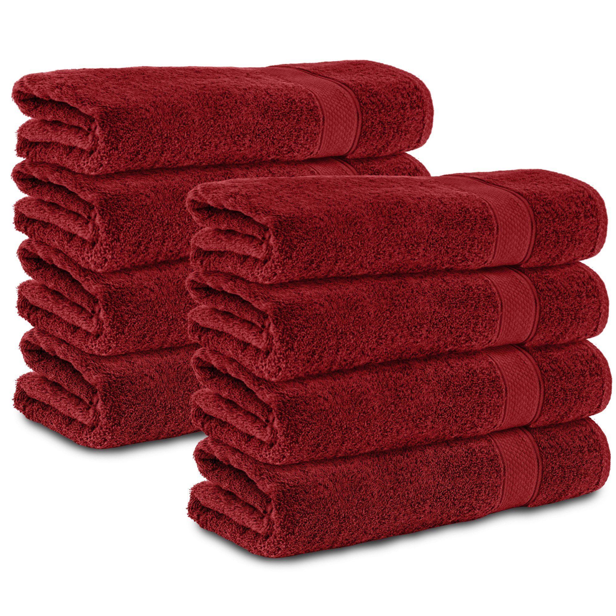 KOMFORTEC Badetücher 100% Baumwolle, 470 g/m² Frottee (8-St), Handtücher 70x140 cm Set, Weich mehr