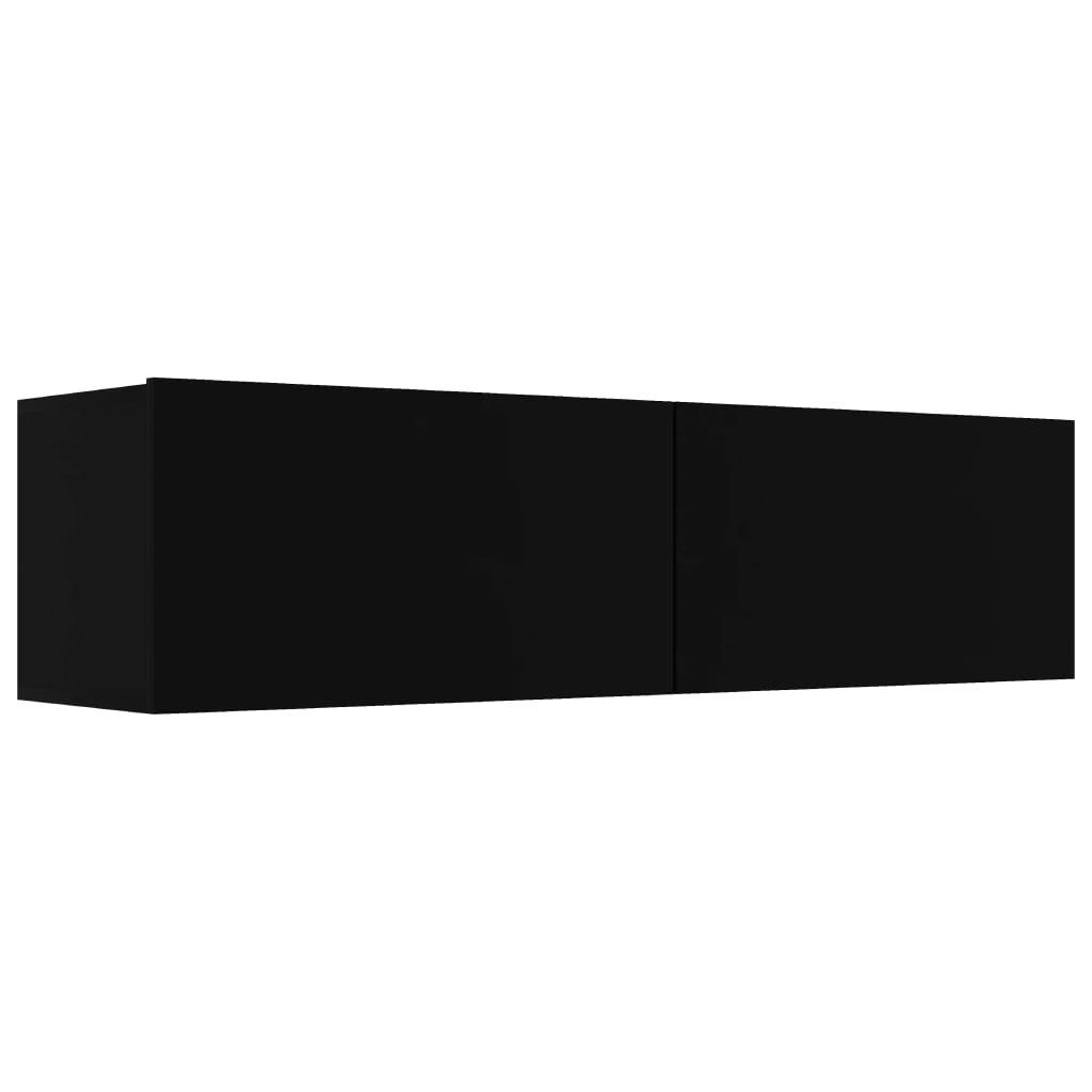 furnicato TV-Schrank Schwarz 120x30x30 cm Holzwerkstoff (1-St) günstig online kaufen