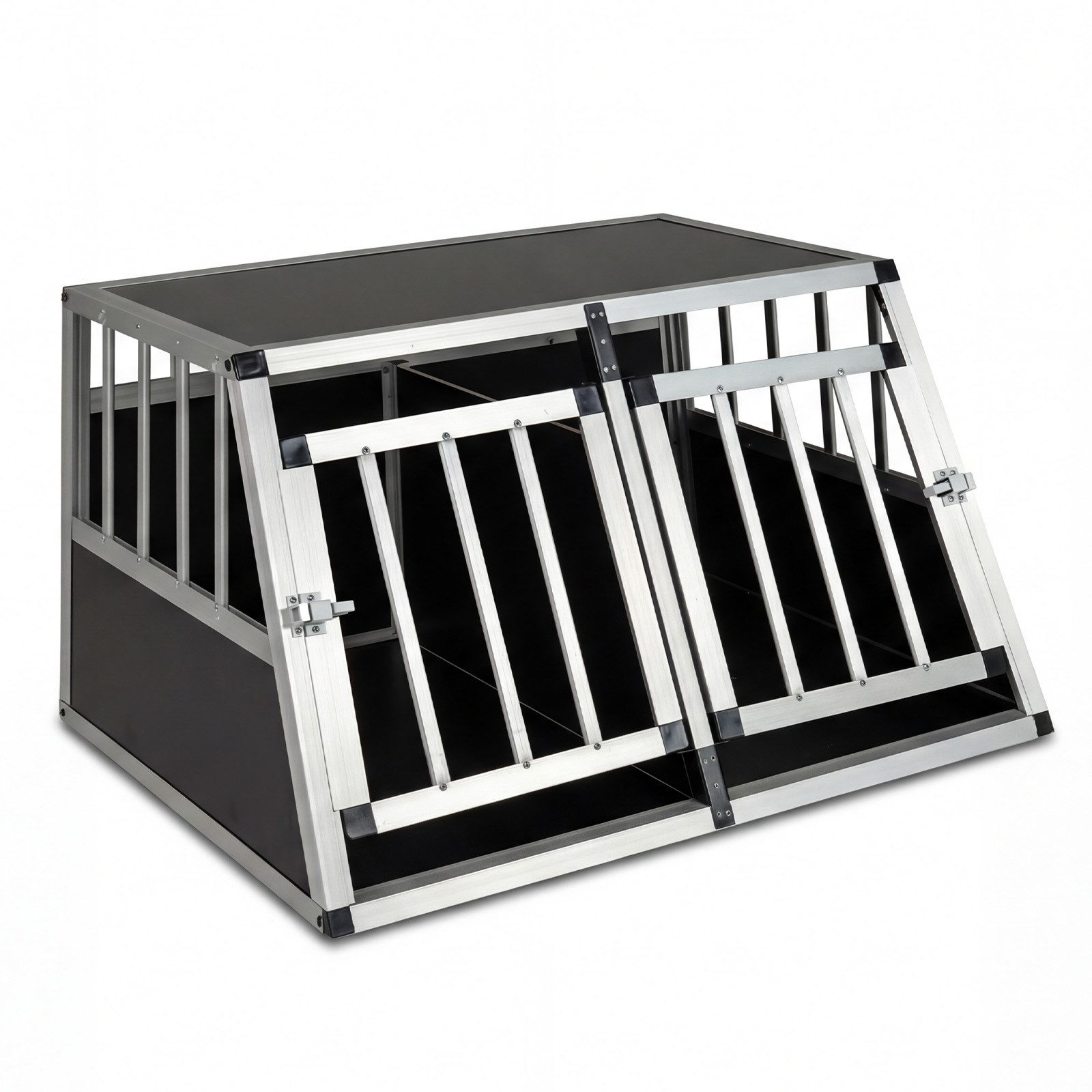 COSTWAY Tiertransportbox, Hundetransportbox, mit Tür, Hundekäfig, Reisebox