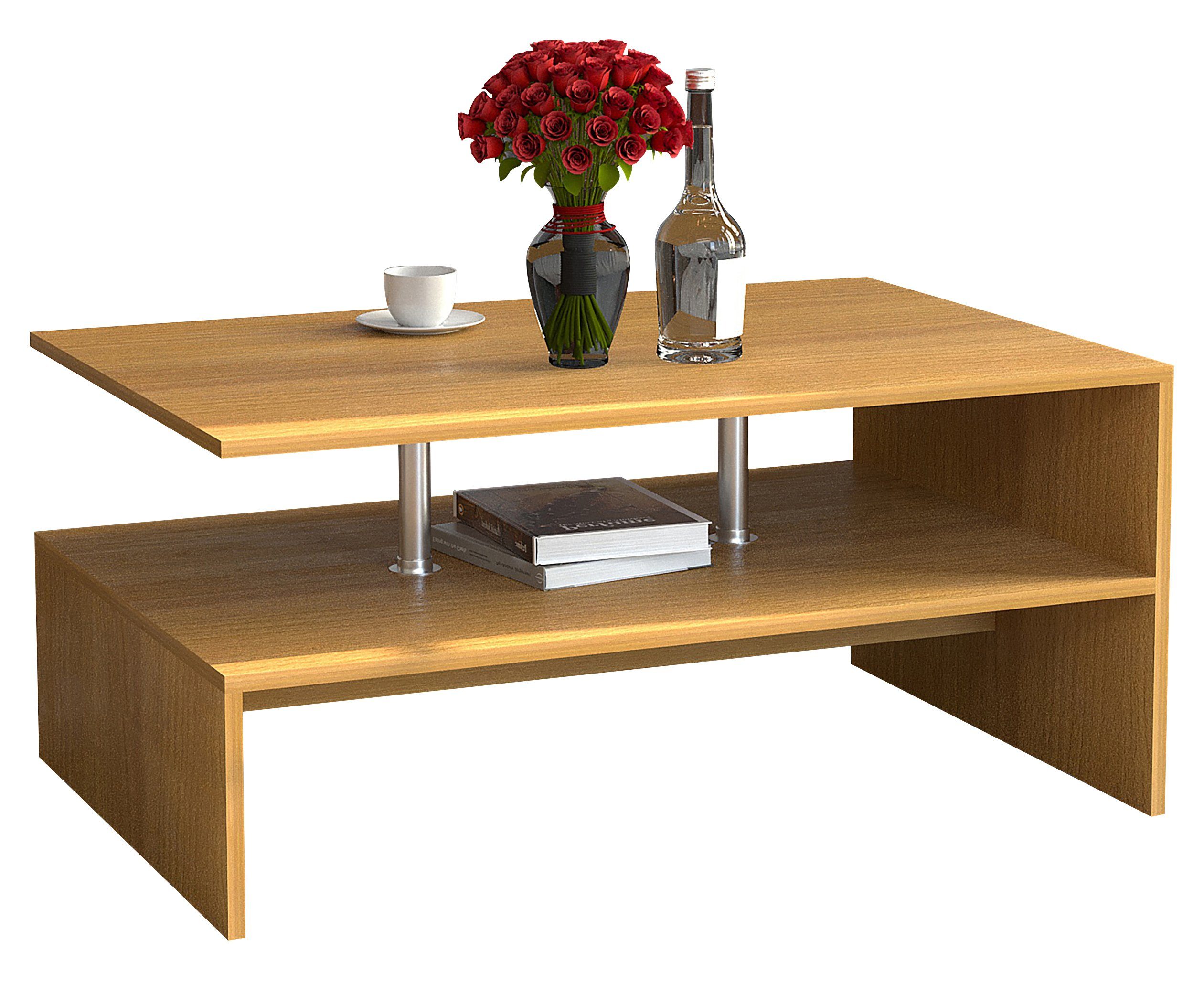 VCM Couchtisch Holz Sofatisch Couchtisch Wohnzimmertisch Maliso L, Pflegeleicht