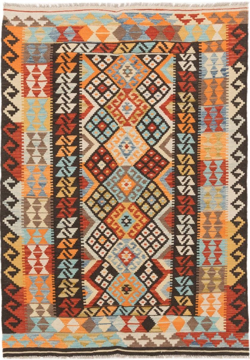 Orientteppich Kelim Afghan 3 Höhe: Handgewebter Trading, rechteckig, mm Nain 126x176 Orientteppich