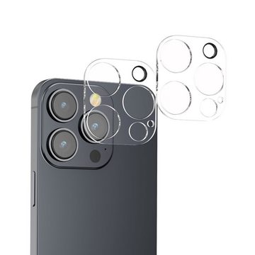 kwmobile Schutzfolie Glas Handy Kameraschutz für Apple iPhone 15 Pro Max, (1-St), Transparentes Schutzglas Set für Smartphone Kamera