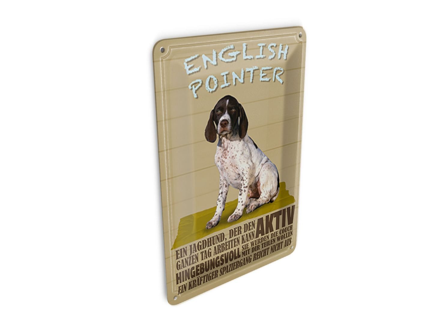 Femer GmbH Postkarte Spruch 10x14 cm English Pointer Jagdhund aktiv, unfrankiert