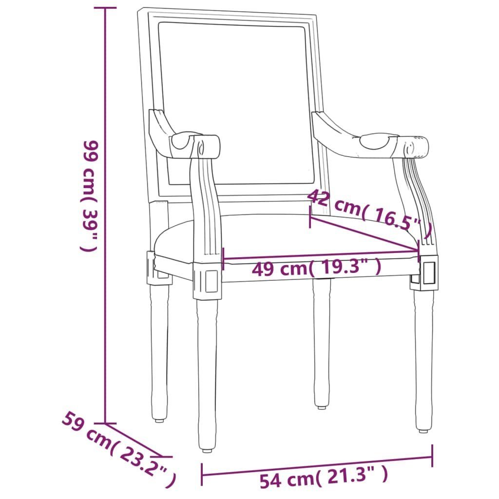 vidaXL Sessel Sessel (1-St) Beige 54x59x99 cm Leinen