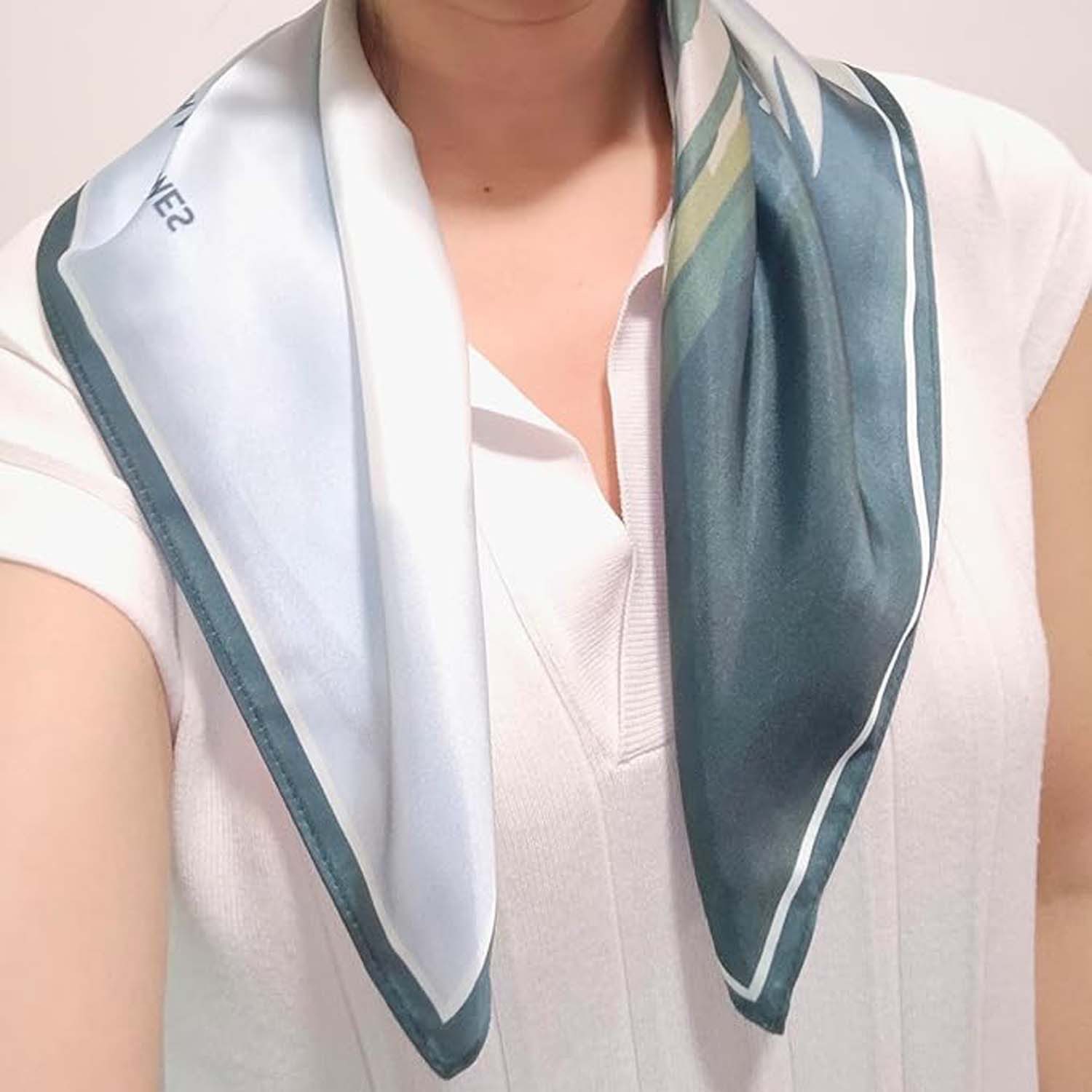 Bwecuy Bandana Damen Halstuch 70×70cm Weiches Tuch aus Polyester für Hals und Taschen