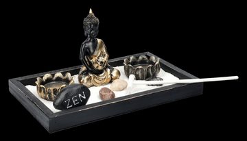 Figuren Shop GmbH Dekofigur Buddha Figur mit Zen Garten Set - Dekoration Dekofigur Fantasy