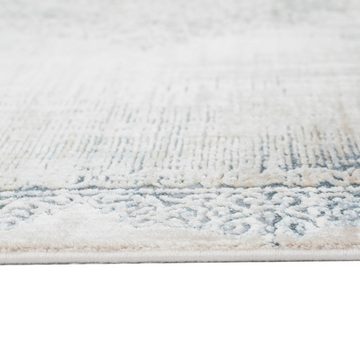 Teppich Orientalischer Teppich mit Verzierungen & Ornamenten abstrakt mit Fransen blau, Teppich-Traum, rechteckig, Höhe: 10 mm