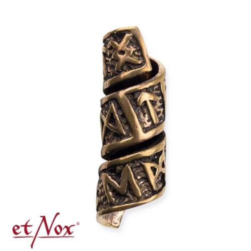 etNox Schleier Bartschmuck Wikinger: etNox Bartperle „Runen“ aus Bronze