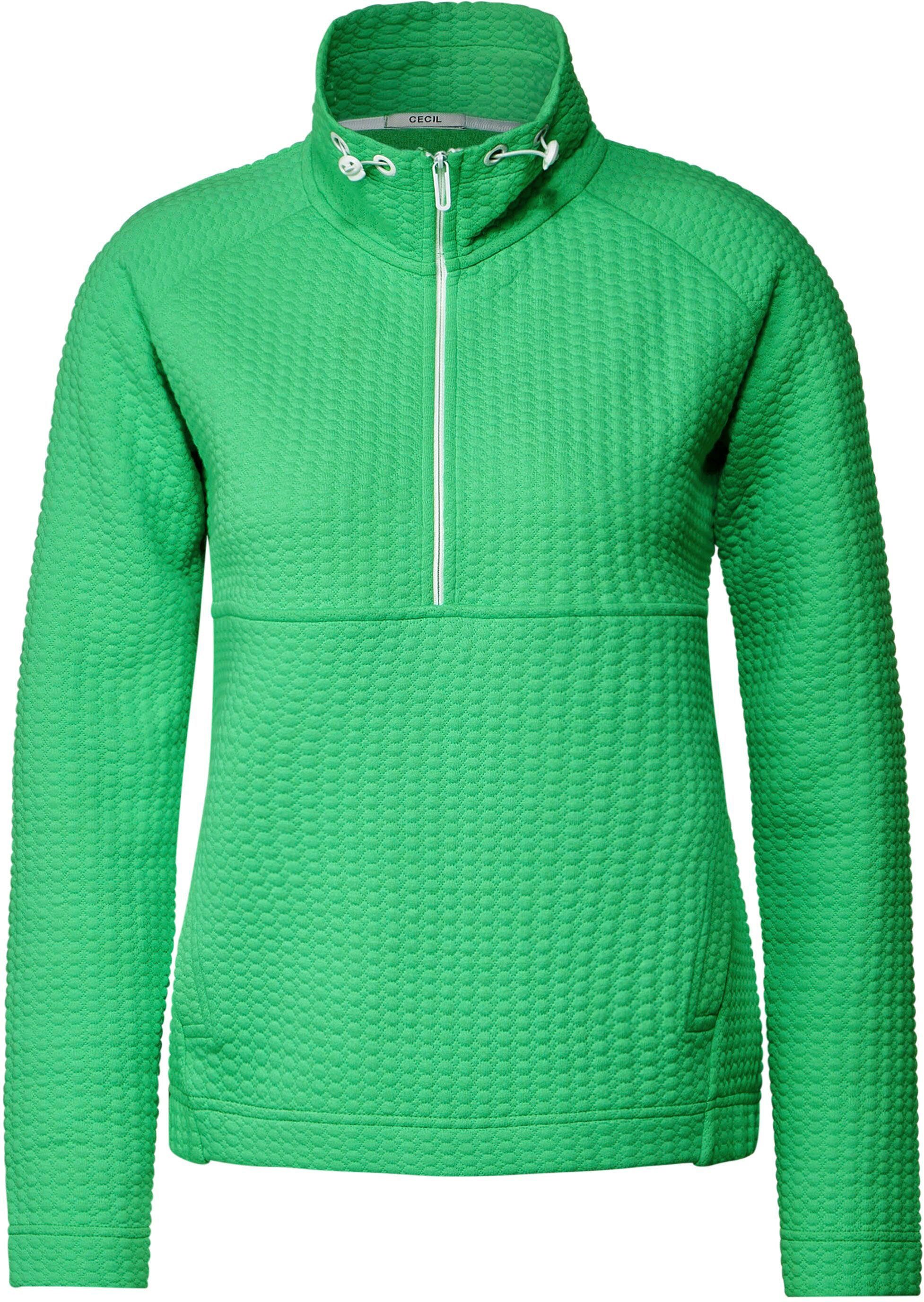 Cecil Sweater in moderner Struktur smash green