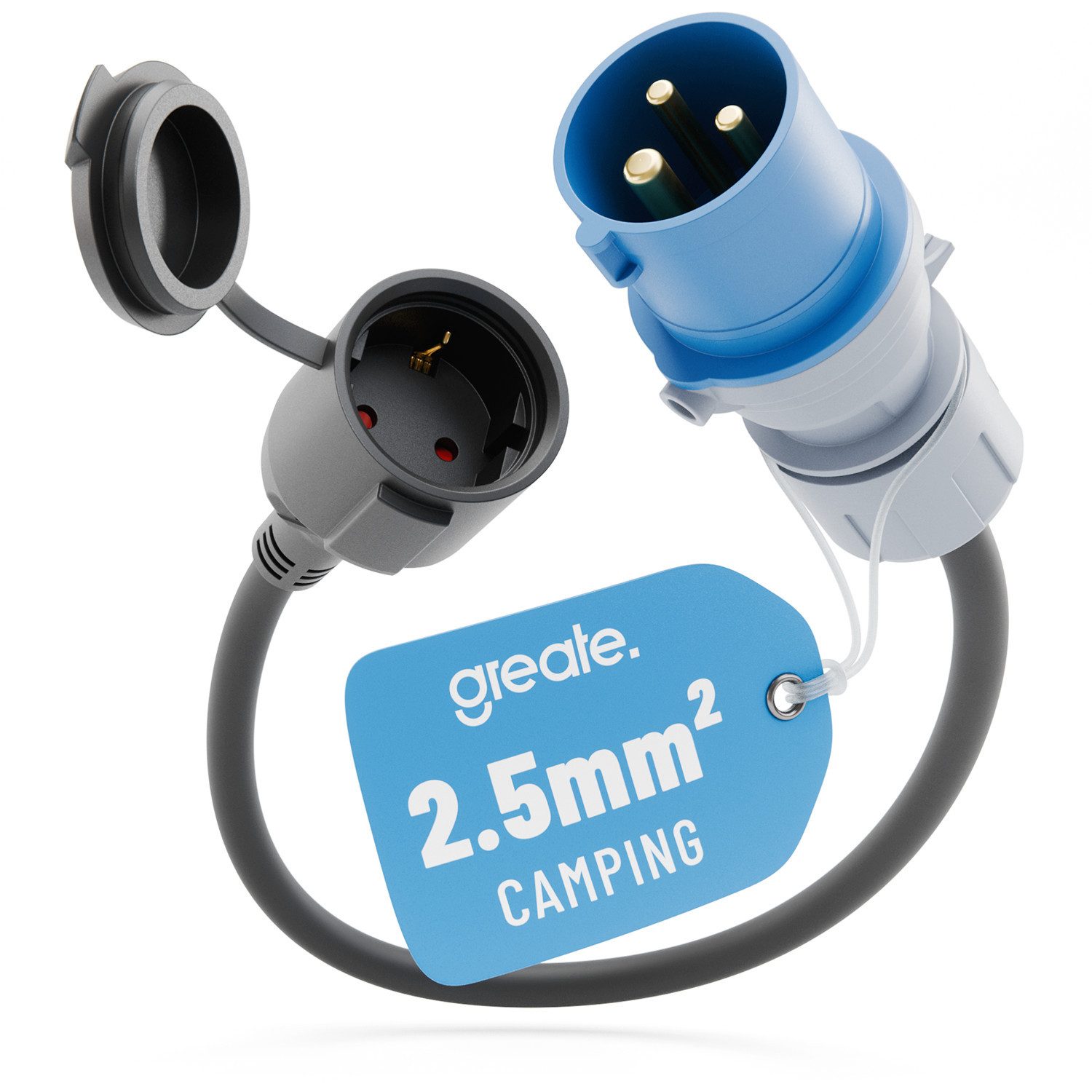 greate. 16A CEE Adapter Schuko Kupplung - Adapter CEE Затыкать Kupplung 230V CEE-Adapterkabel