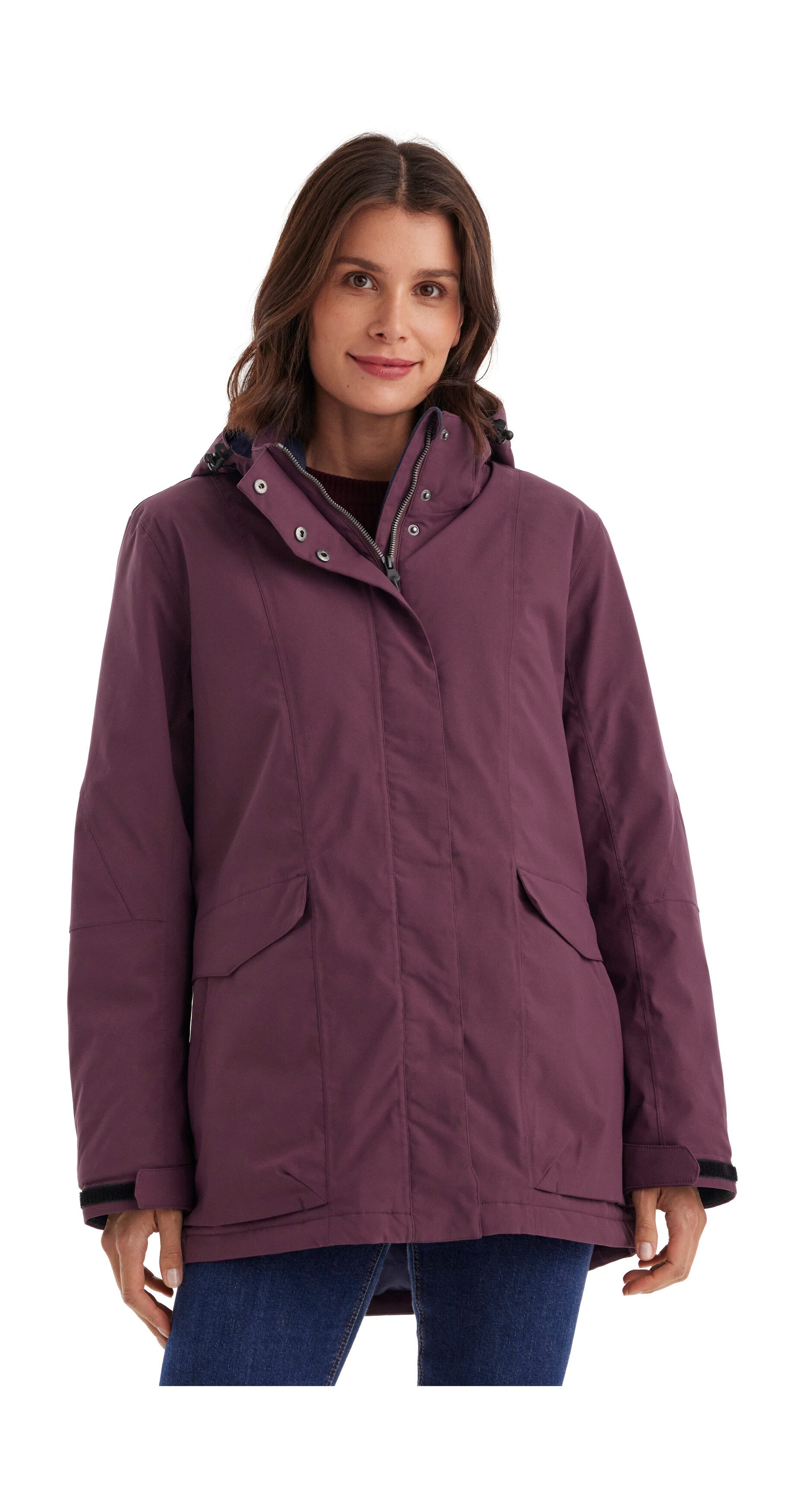 Killtec Funktionsjacke Damen Jacke Wasserdichte, atmungsaktive Damenjacke mit abnehmbarer Kapuze