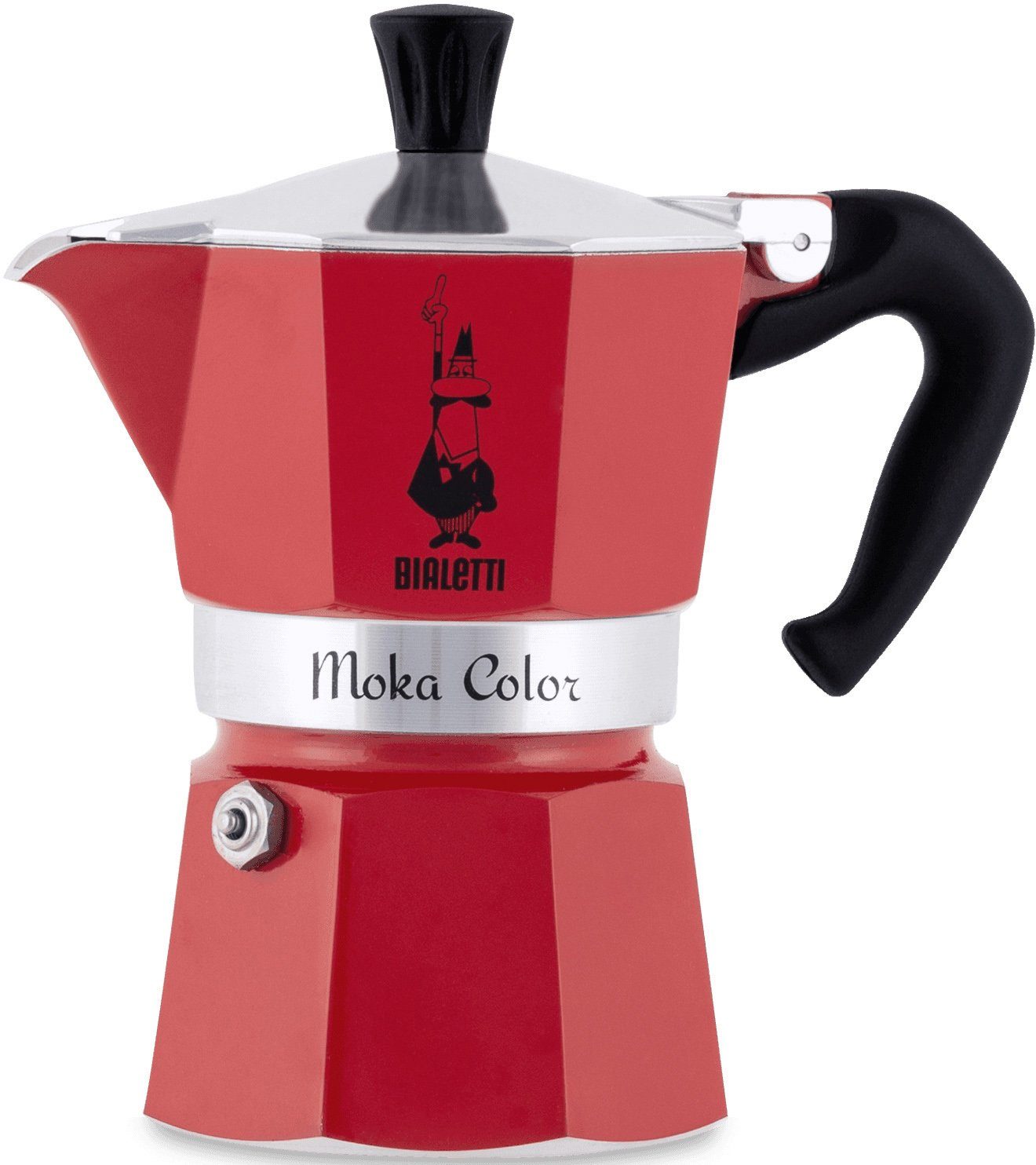 BIALETTI Espressokocher, 0,06l Kaffeekanne, Aluminium, in hochwertiger Lackierung, 1 Tasse