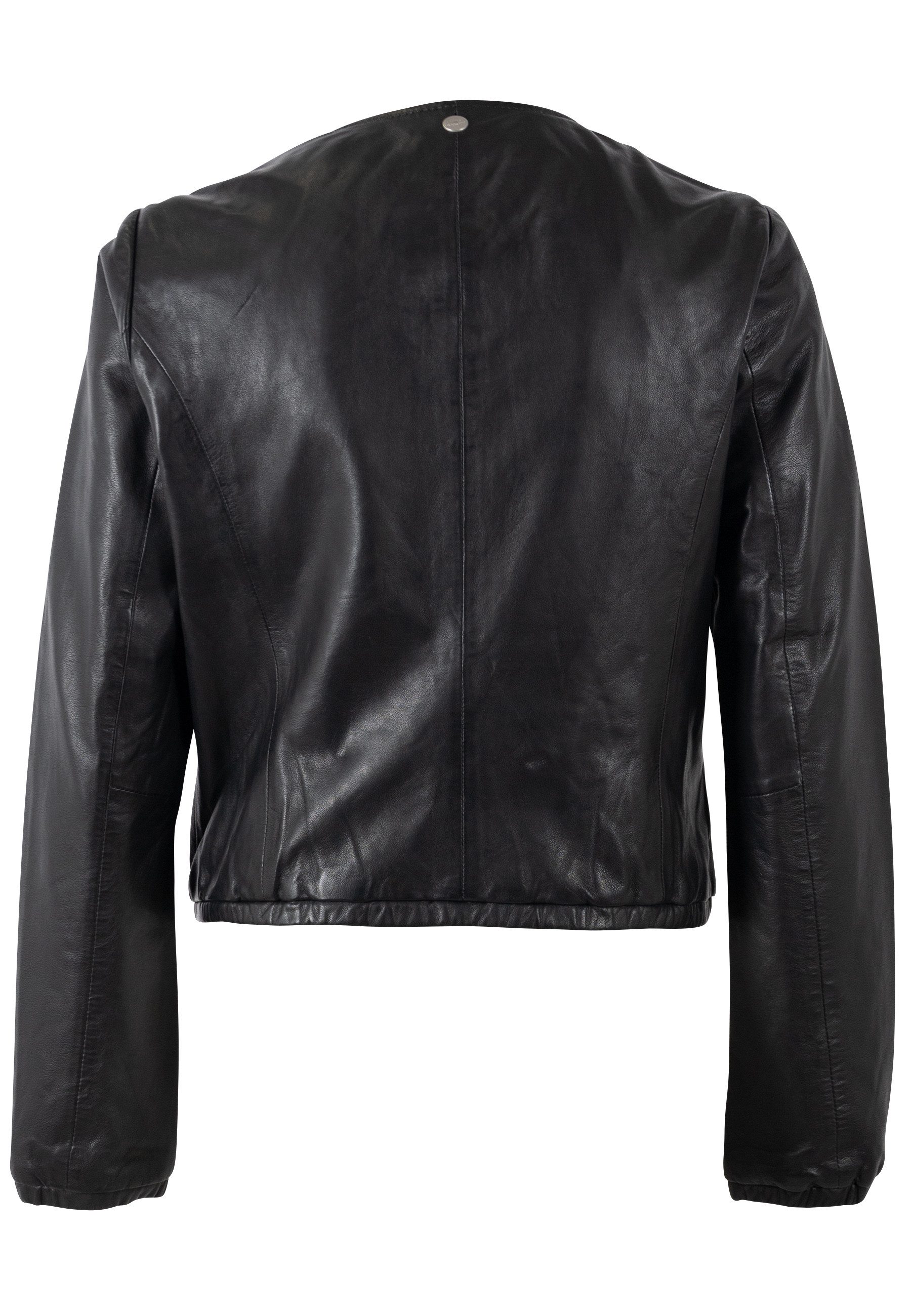 Mauritius Lederjacke MWYanna aus leichtem Material, kragenlos – Bild 3 von 3