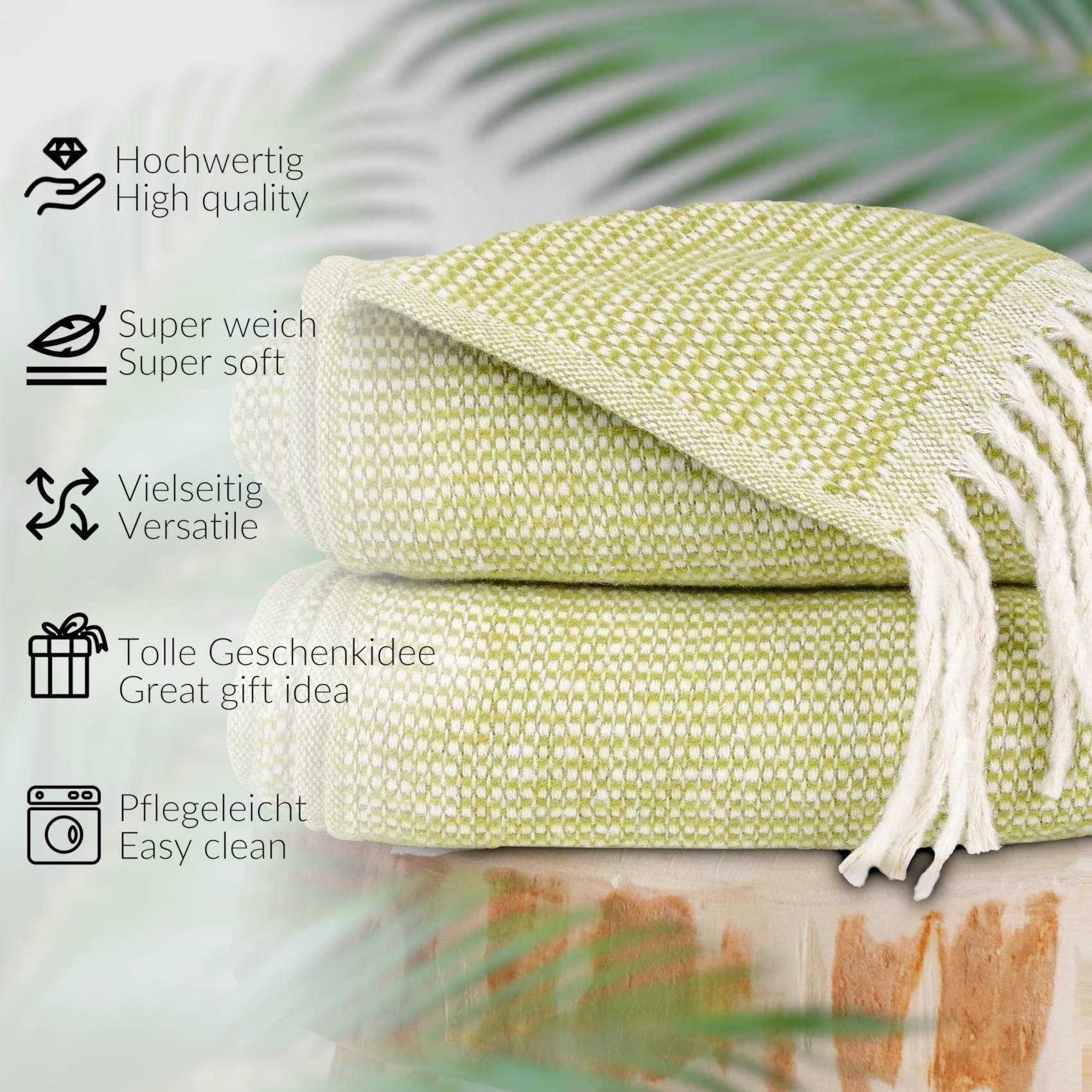 Plaid Emma Kuscheldecke Tagesdecke hochwertige Reisedecke günstig online kaufen