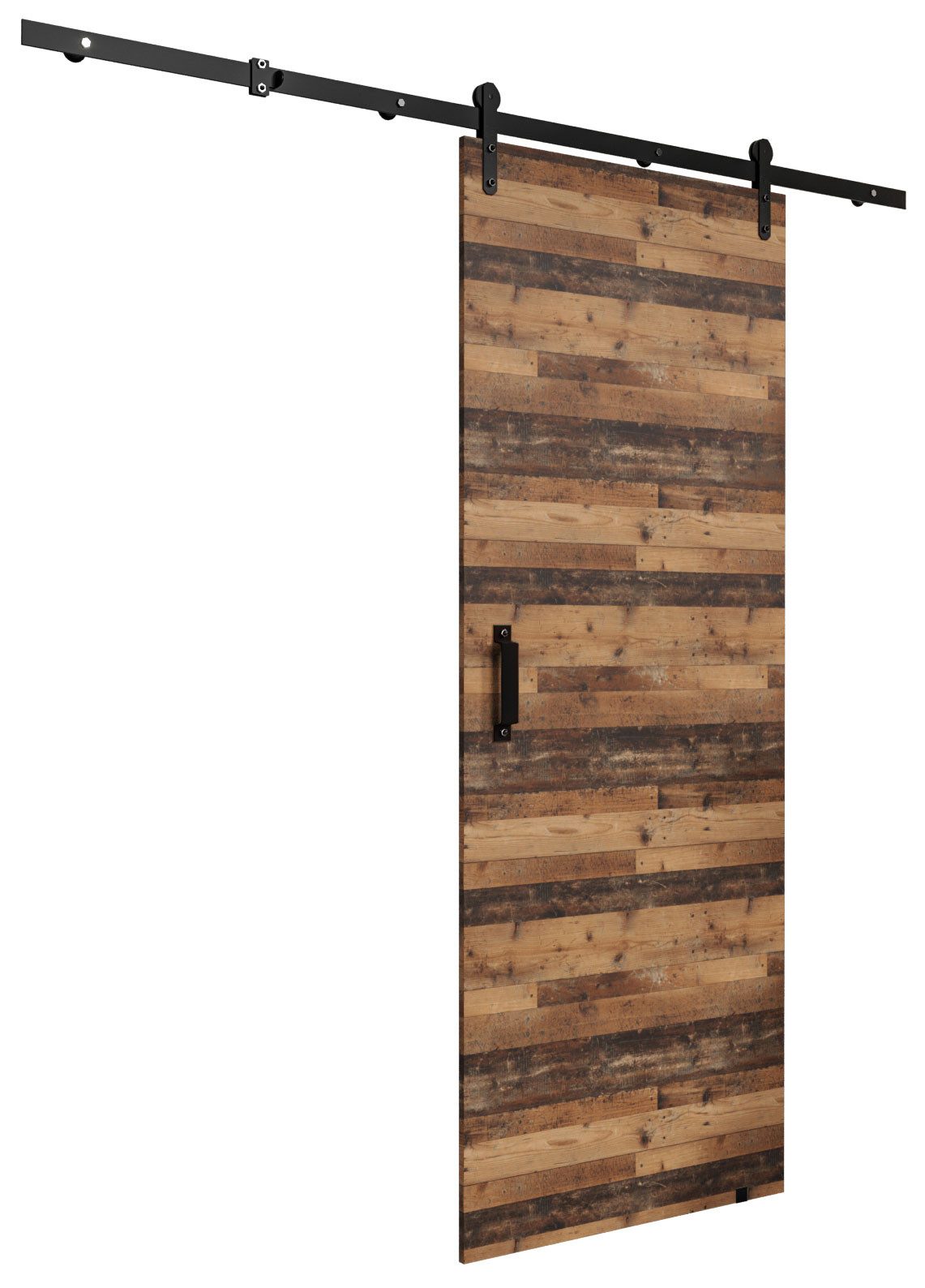 Feldmann-Wohnen Schiebetür Loftiko (1-St), 90x204cm, Old Style, inklusive Schiebetürensystem