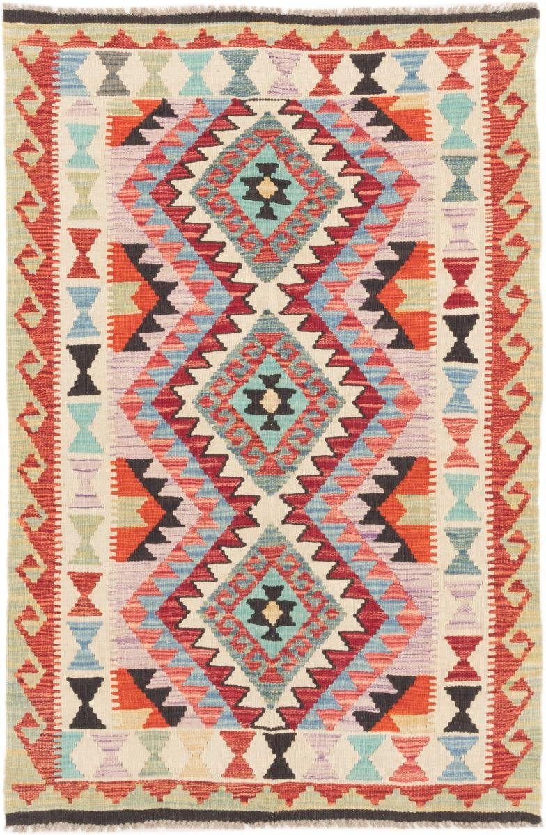 Orientteppich Kelim Afghan 98x148 Handgewebter Orientteppich, Nain Trading, rechteckig, Höhe: 3 mm