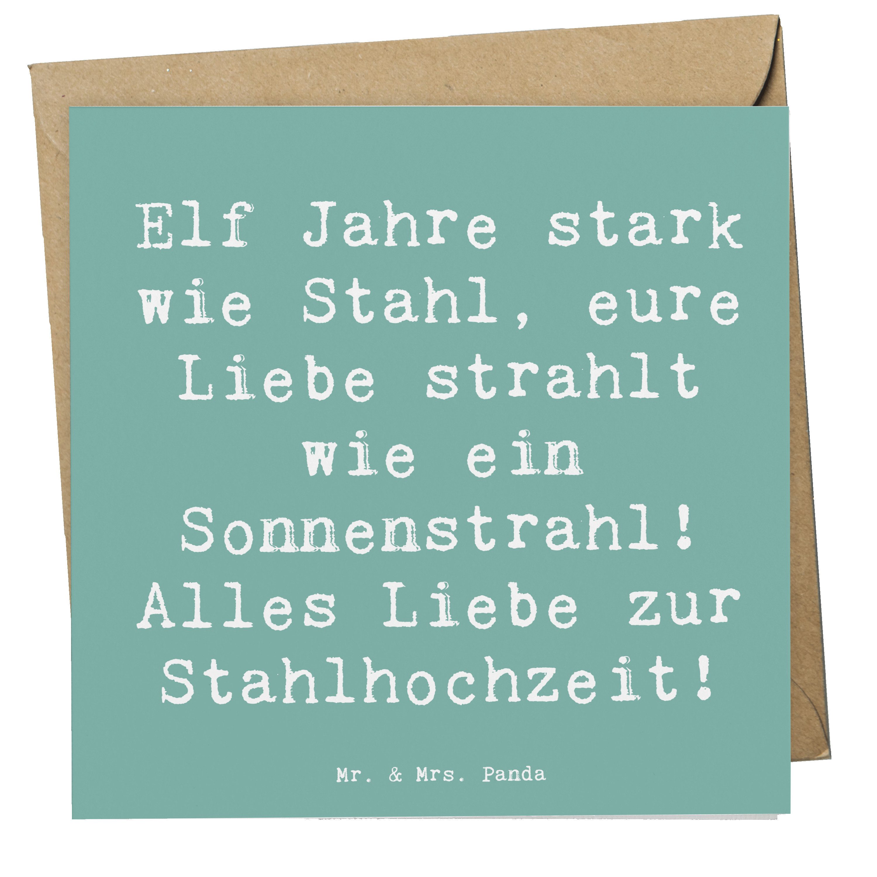 Grußkarte 11. Hochzeitstag Stahlhochzeit - Meeresbrise - Geschenk, Beständigkei