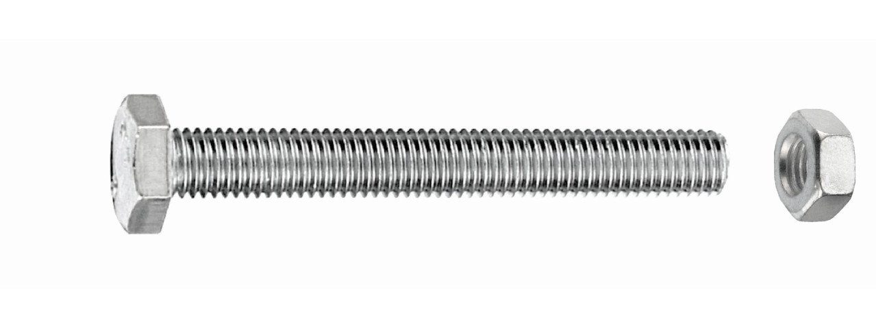 Trend Line Sechskantschraube Sechskantschrauben M10 x 80 mm, 6 Stück, Edelstahl