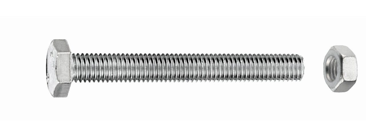 Connex Sechskantschraube Sechskantschrauben M10 x 60 mm, 8 Stück, Edelstahl