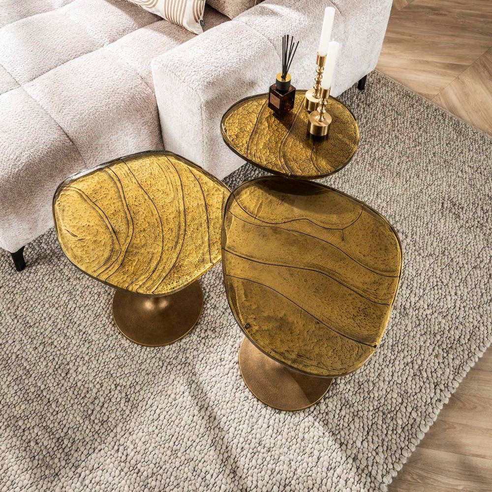 RINGO-Living Couchtisch RINGO-Living Beistelltisch Kahiau aus Glas in Gold