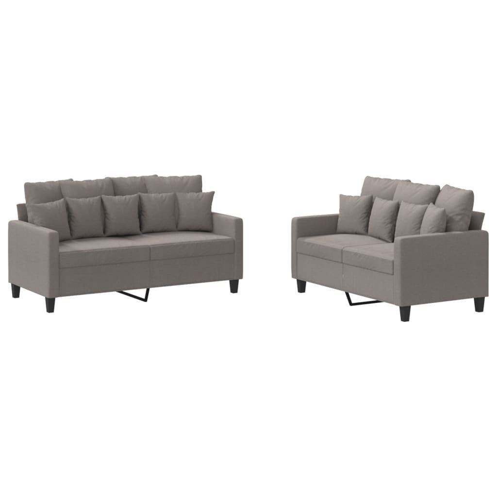 vidaXL Sofa 2-tlg. Sofagarnitur mit Kissen günstig online kaufen
