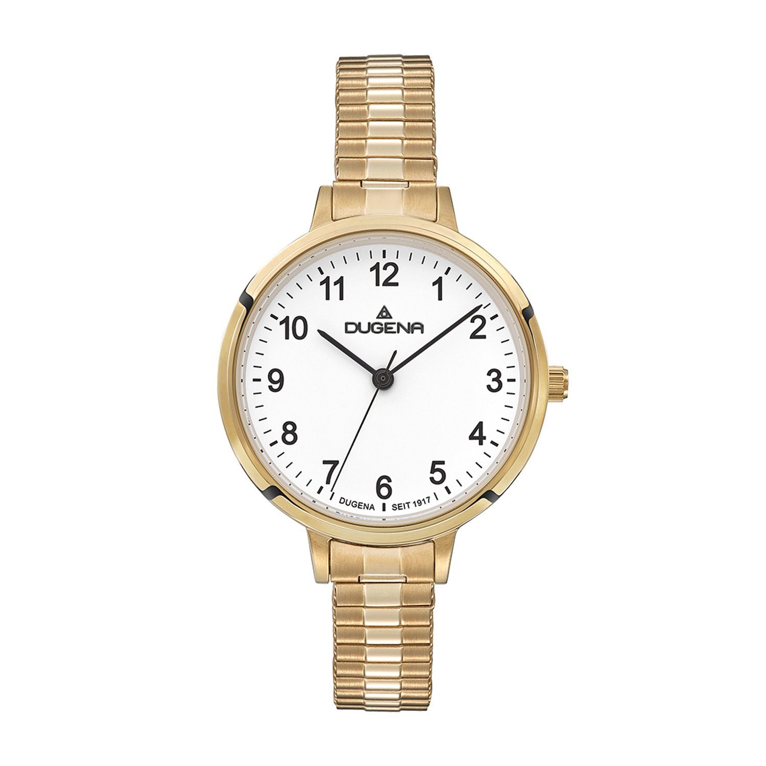 Dugena Quarzuhr Damenuhr 4461093 Fiona, Quarz, weißes Zifferblatt, Edelstahl