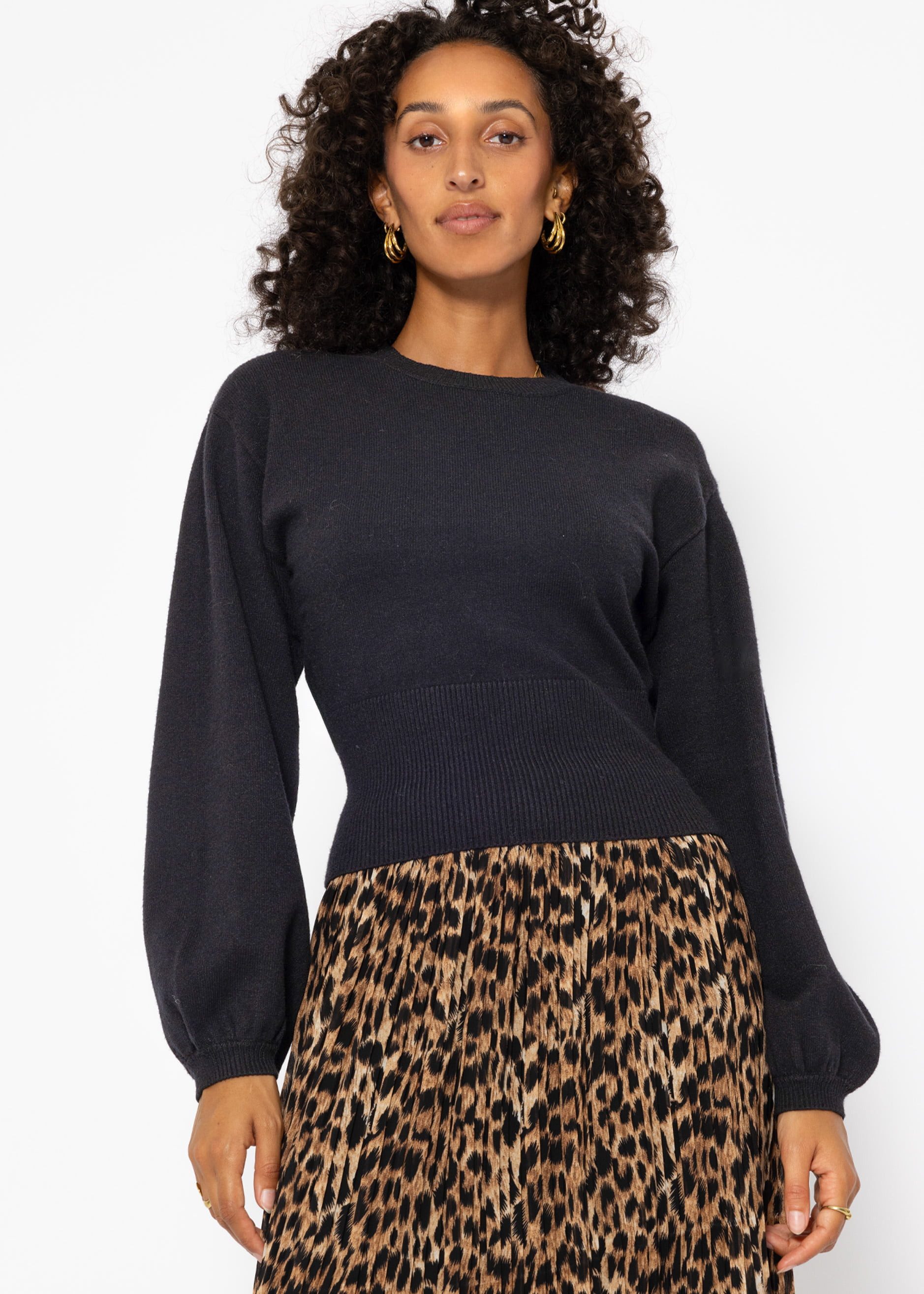 SASSYCLASSY Strickpullover Pullover mit Ballonärmeln und günstig online kaufen