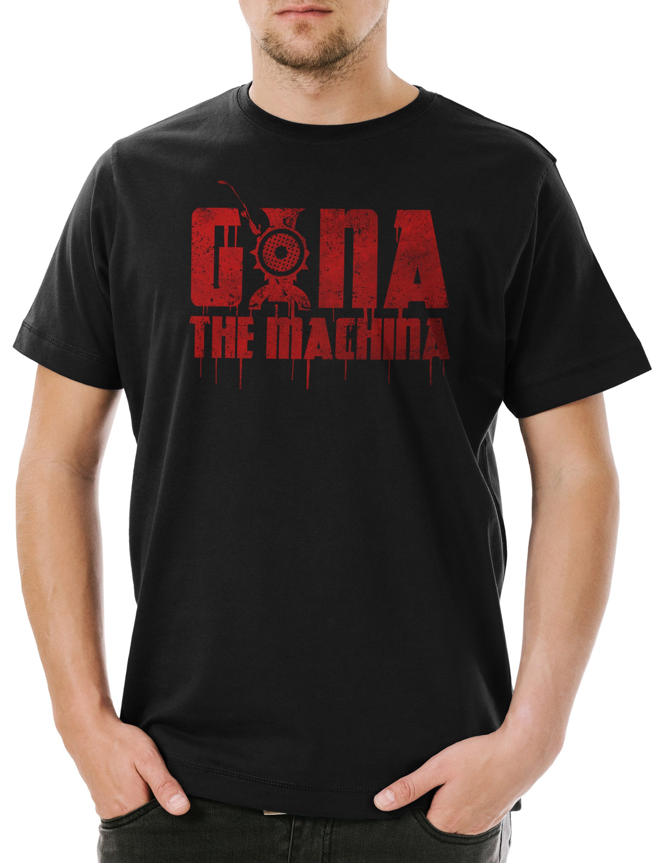 Urban Backwoods Print-Shirt Gina The Machina Herren T-Shirt Glow Series Wrestling Movie Film (1-tlg) Regisseur Zoya The