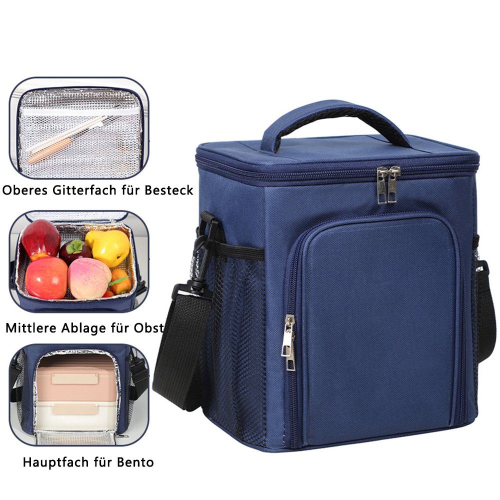 kalt halten Blau Lunch-Tasche,isolierte Isolierte warm Tasche, halten, Kühltasche Dekorative