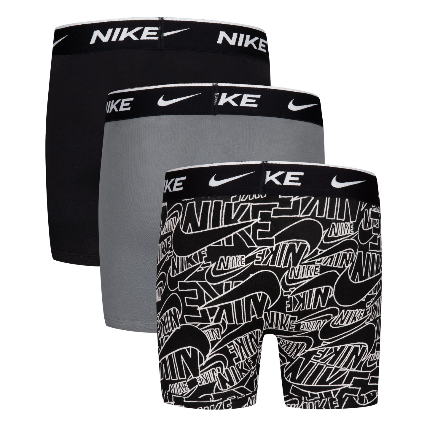 Nike Sportswear Boxershorts NHB PRINT E DAY CT STRCH 3P (3-St) für Kinder, Dreierpack, aus Baumwolle und Elasthan