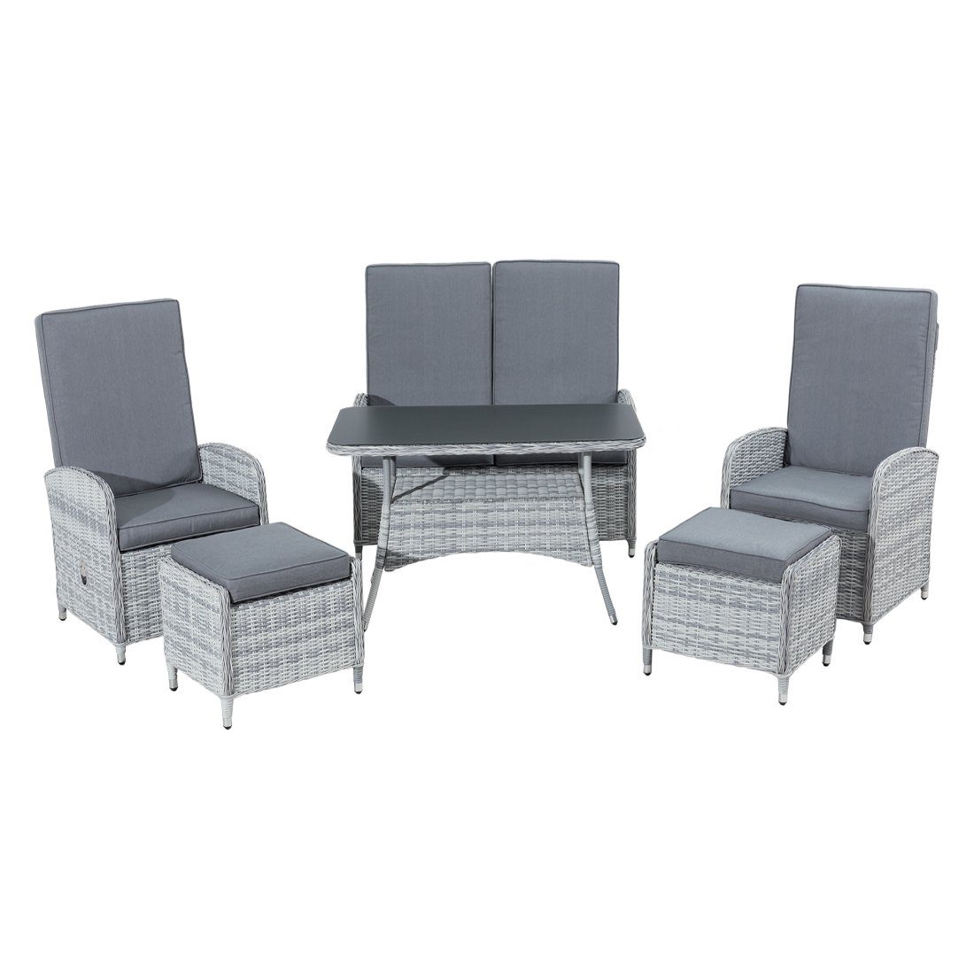 MANDALIKA Garden GartenloungeSet Dining Lounge Set Bari XXL