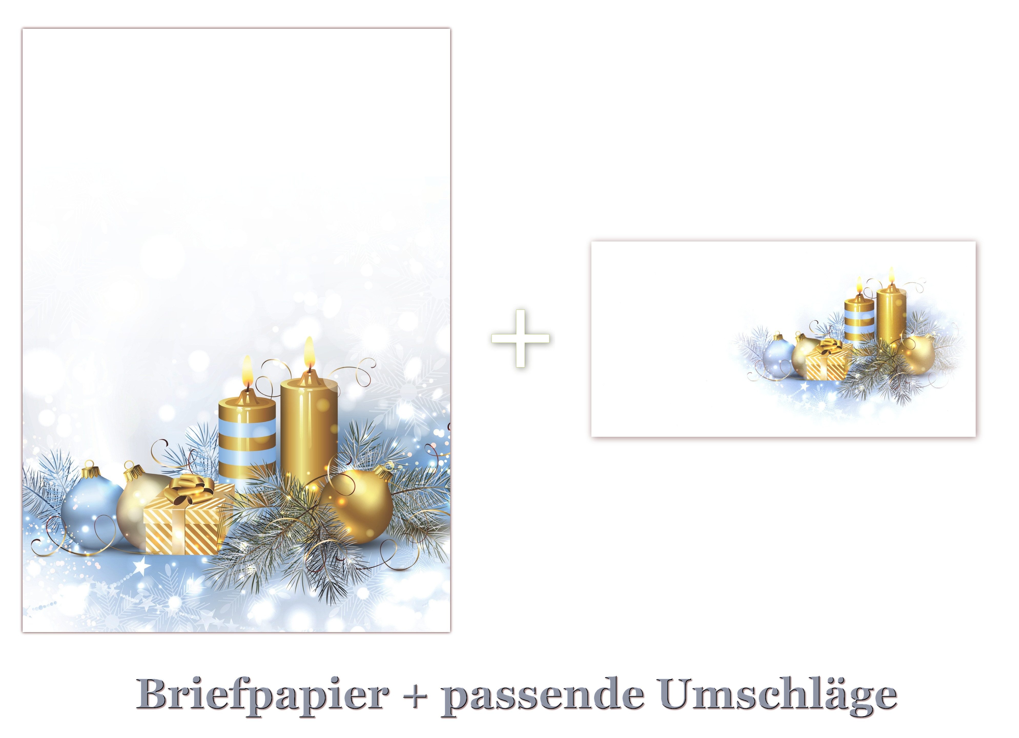 Briefpapier Motivpapier versch. Motive im Set mit Umschlag DIN A4 gut beschreibbar