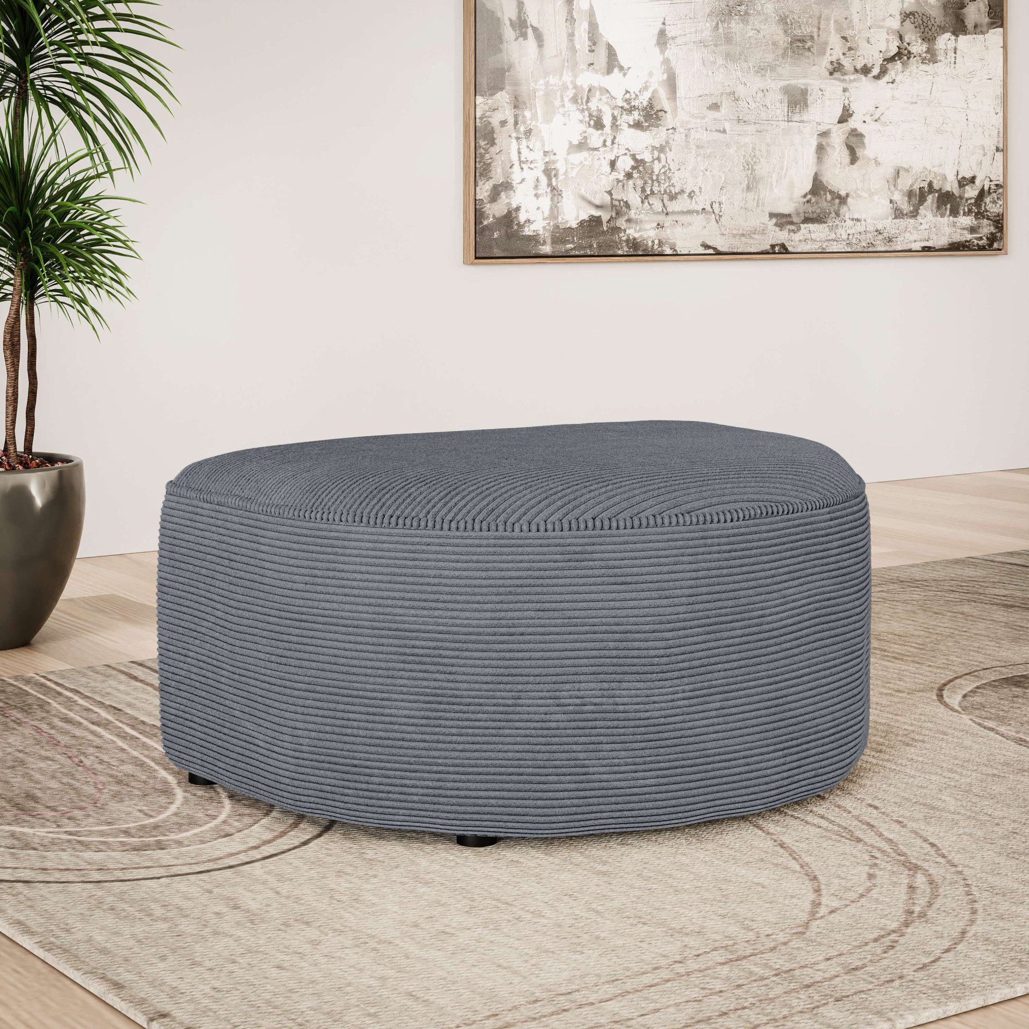 OTTO home Диван ADELLA passed zur Serie, Maße B/T/H: 92/69/43 cm, Табуретки mit Wellenunterfederung, runde Form, auch in Cord