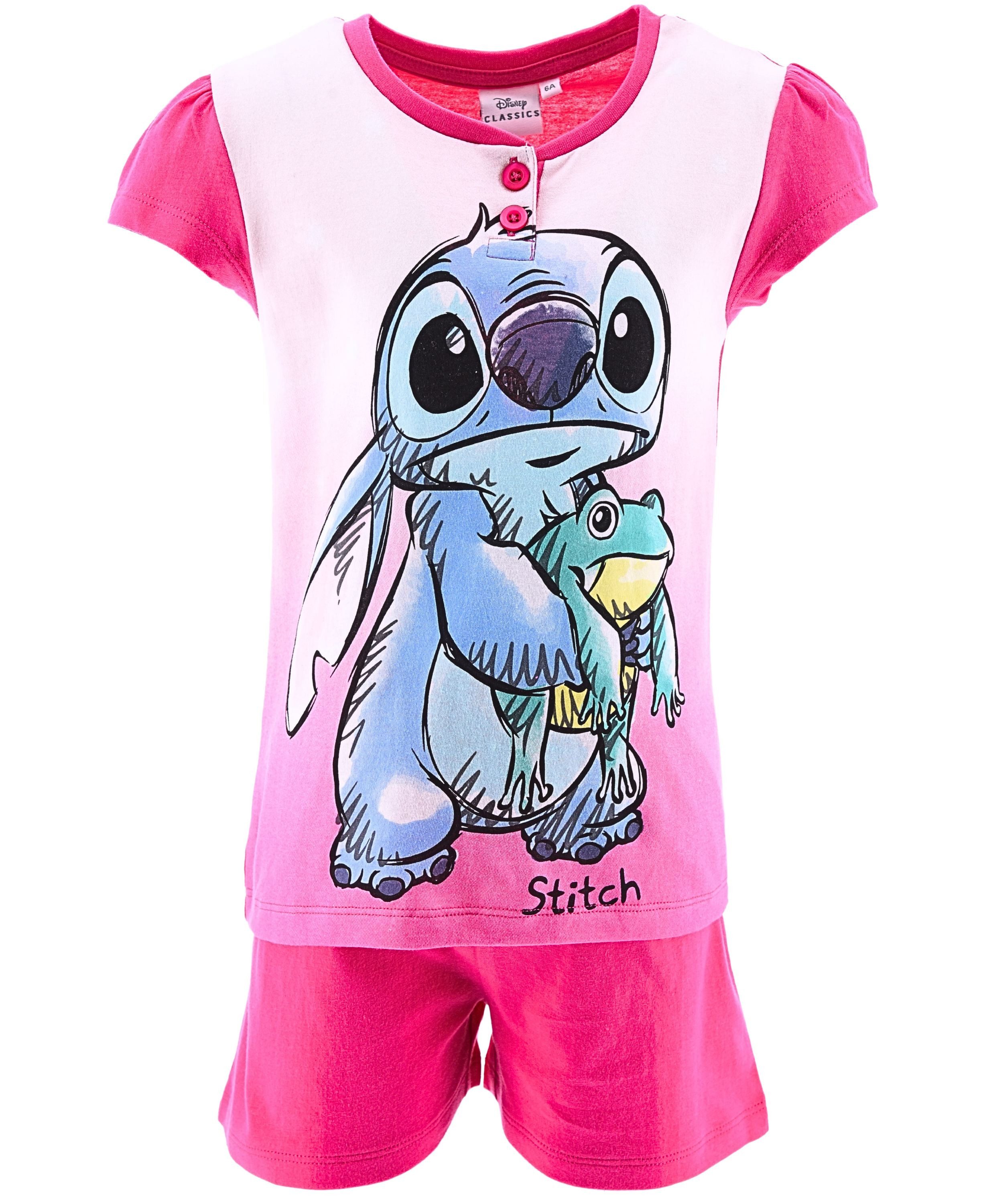 Lilo & Stitch Schlafanzug (2 tlg) Pyjama Set kurz - Mädchen Shorty Gr. 116-152 cm